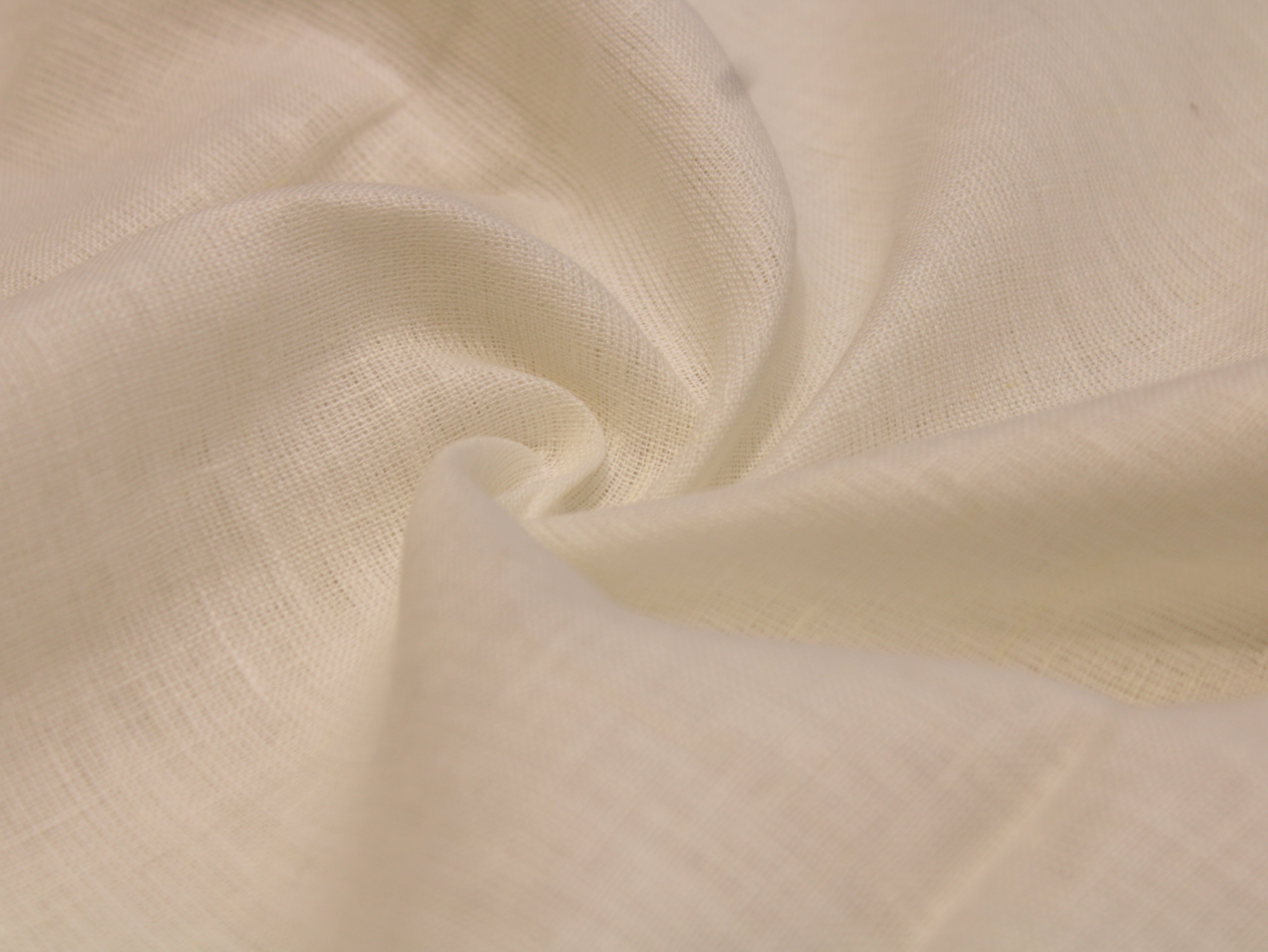 Plain White Dyeable Pure Cotton Linen Fabric – 40×40 Count