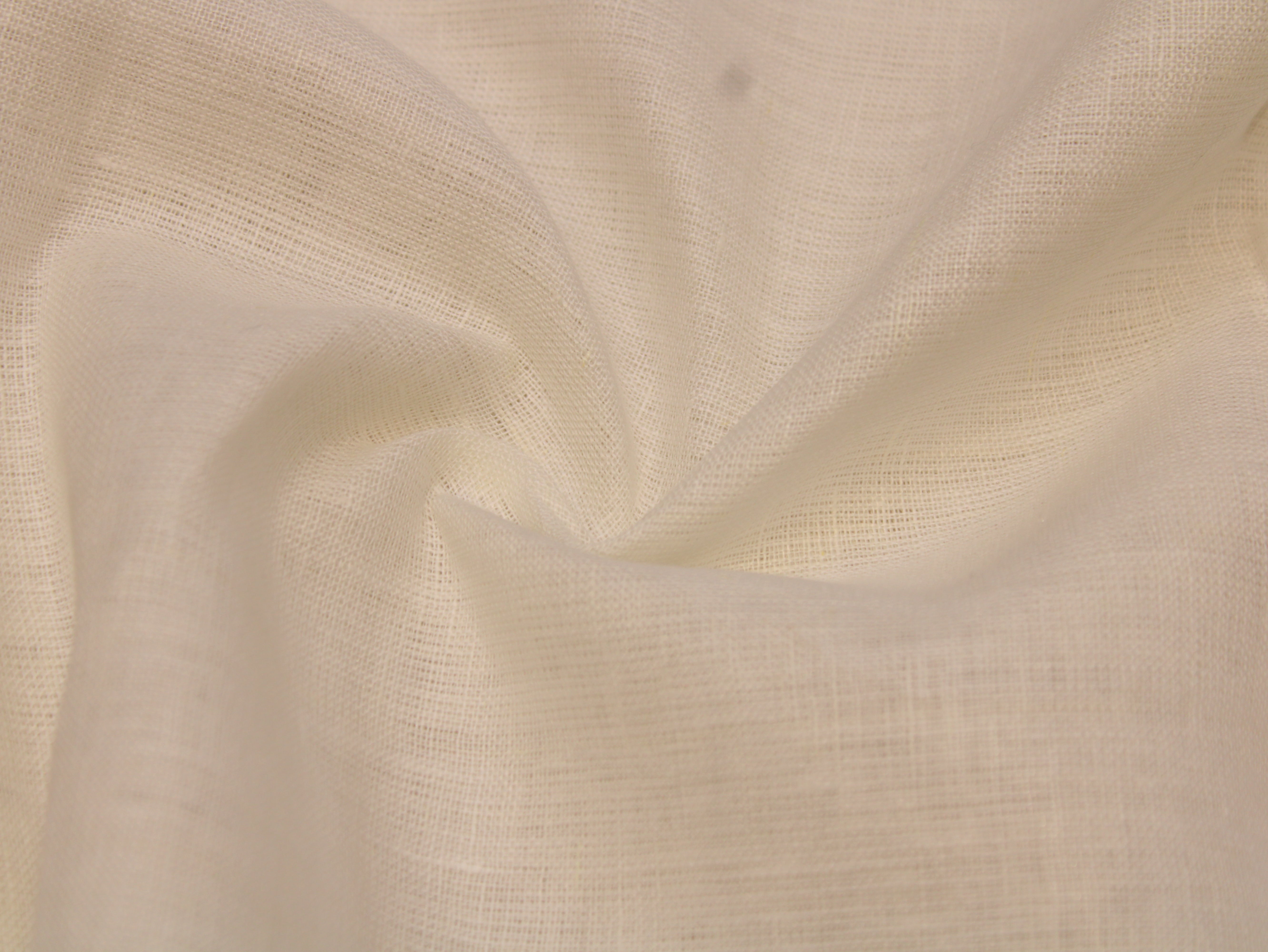 Plain White Dyeable Pure Cotton Linen Fabric – 40×40 Count