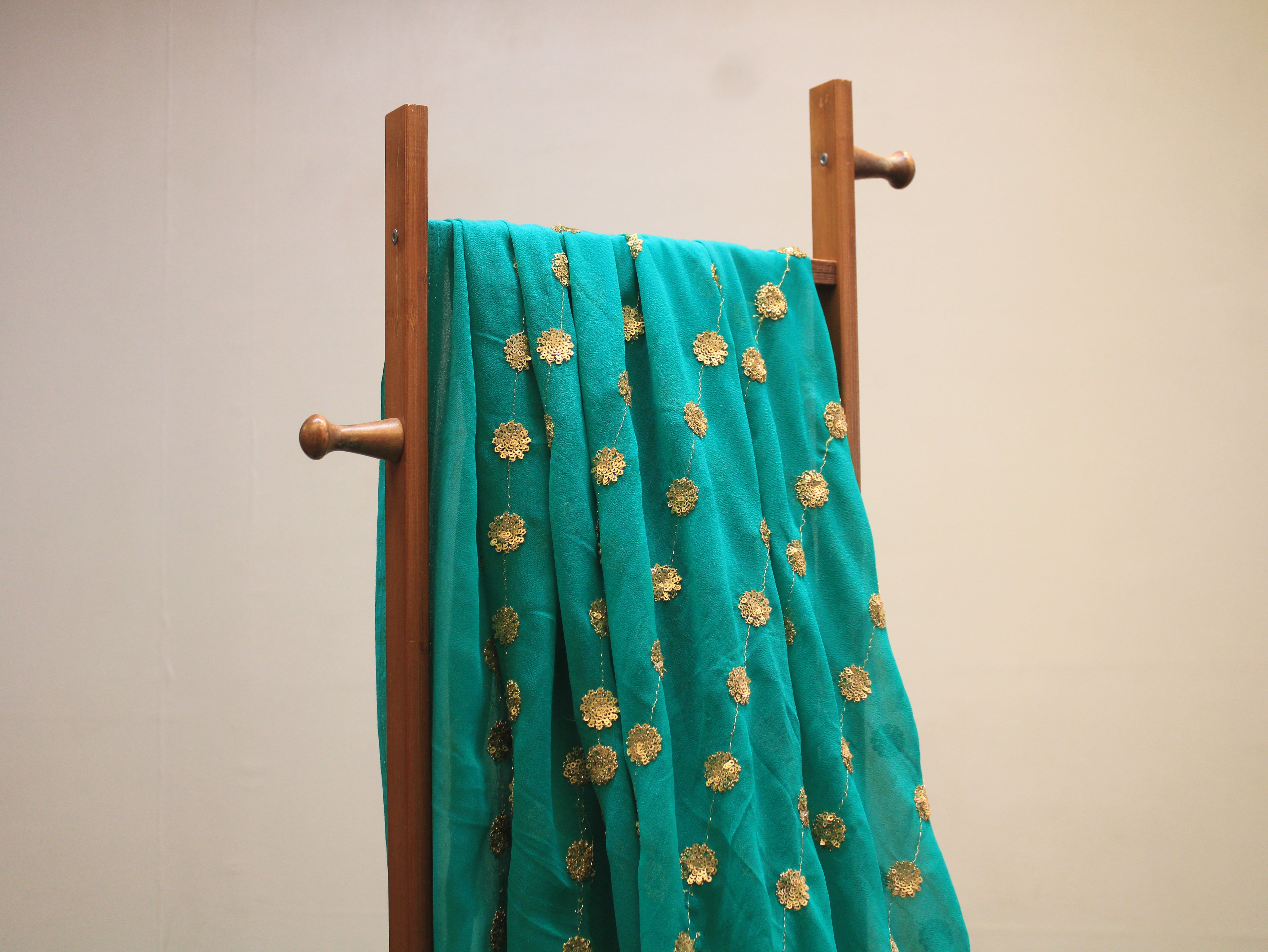 Fox Georgette Sequin Buti Fabric