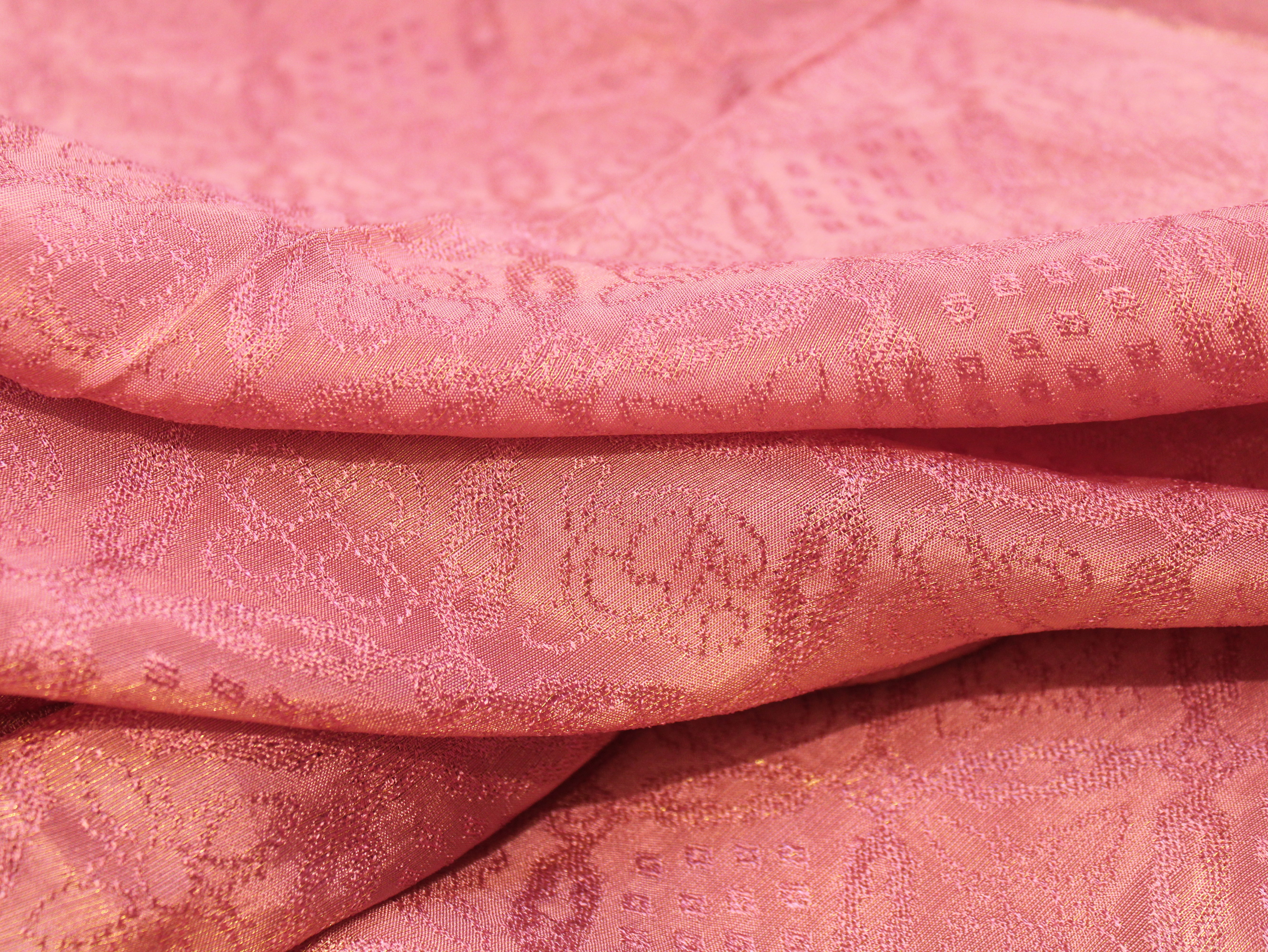 Tissue Self-Woven Jacquard Fabric - Onion Pink