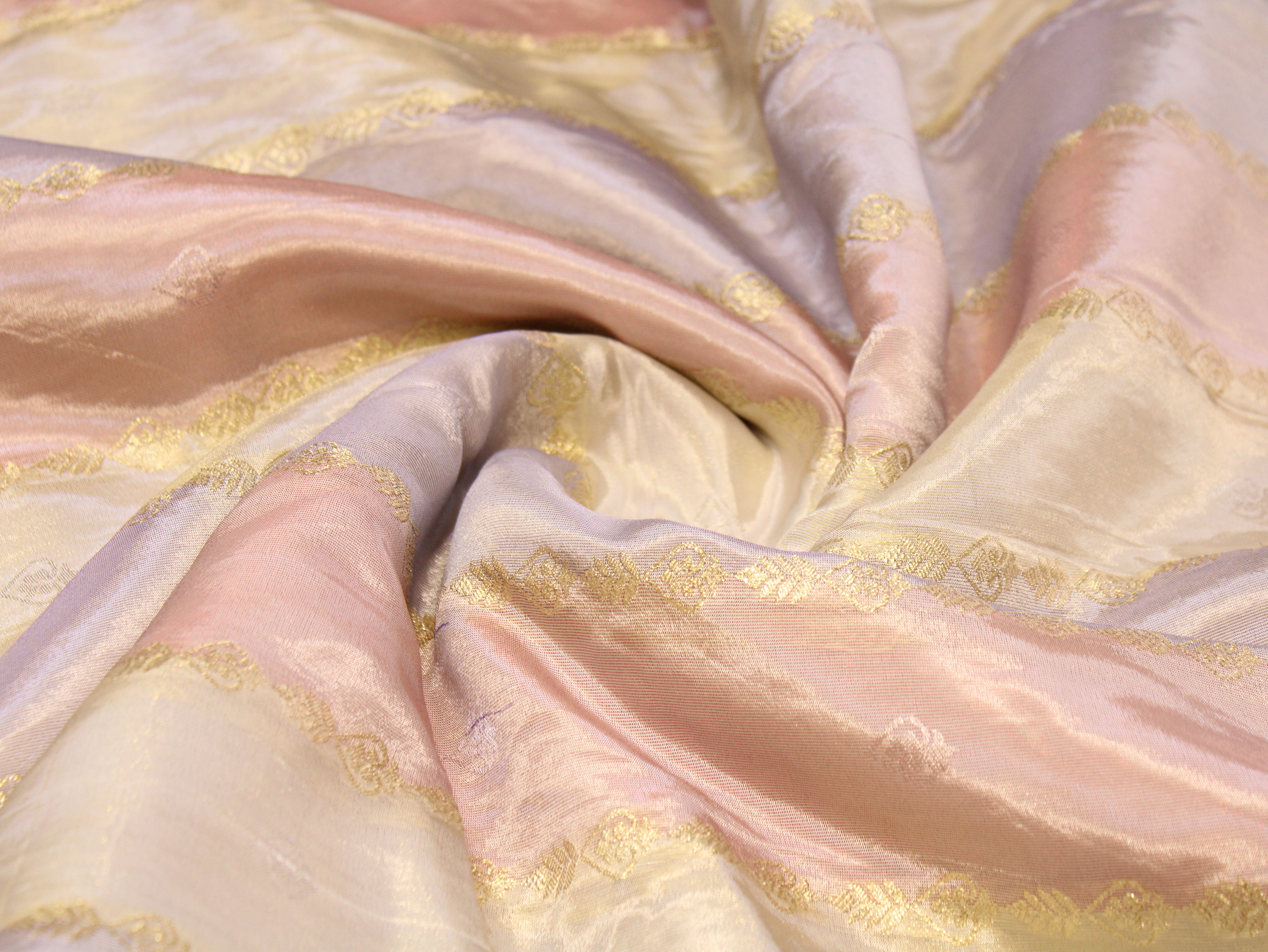 Tissue Cosmos Self-Woven Stripe Jacquard Fabric – Multicolour Pastel Finish