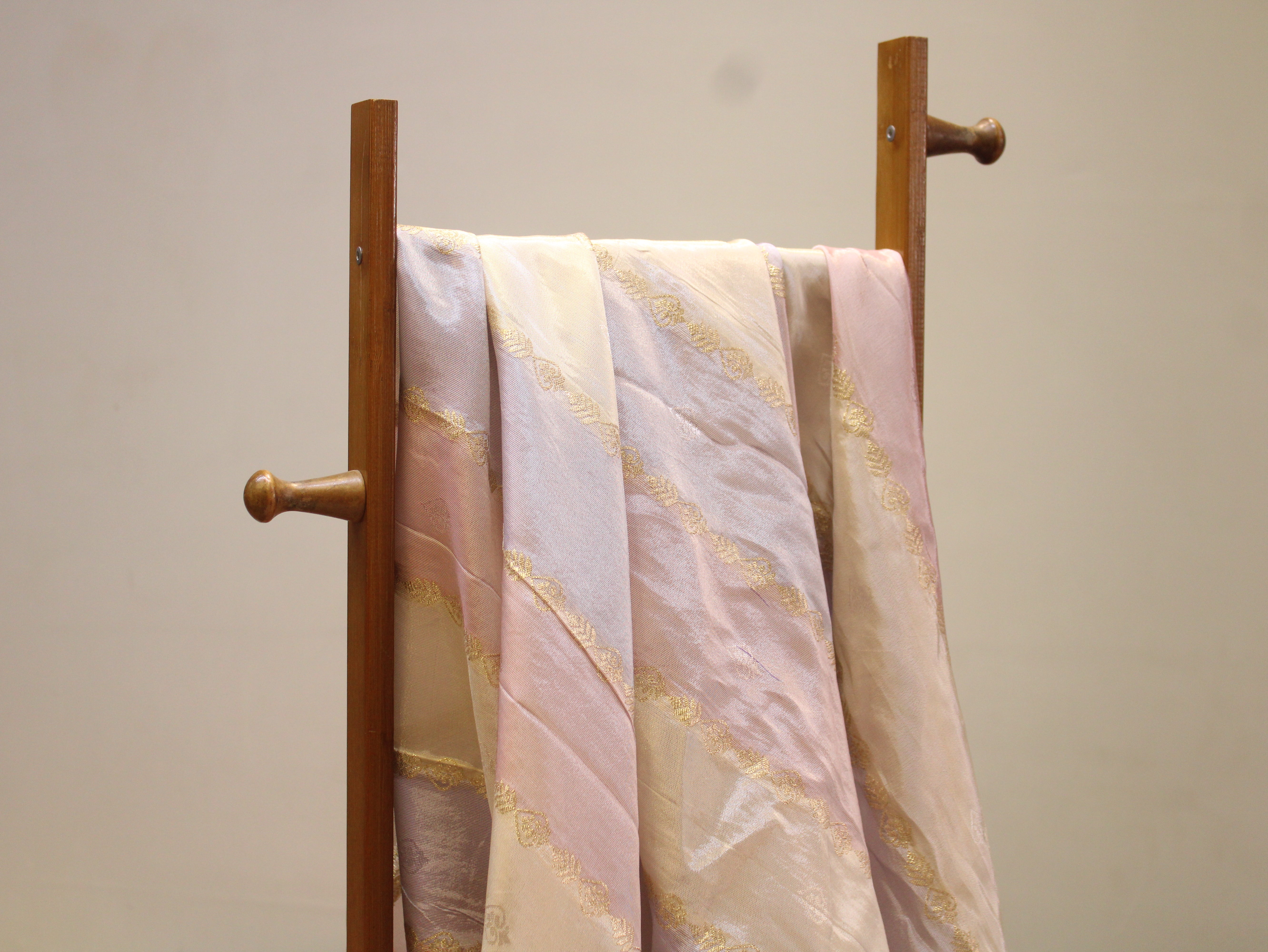 Tissue Cosmos Self-Woven Stripe Jacquard Fabric – Multicolour Pastel Finish