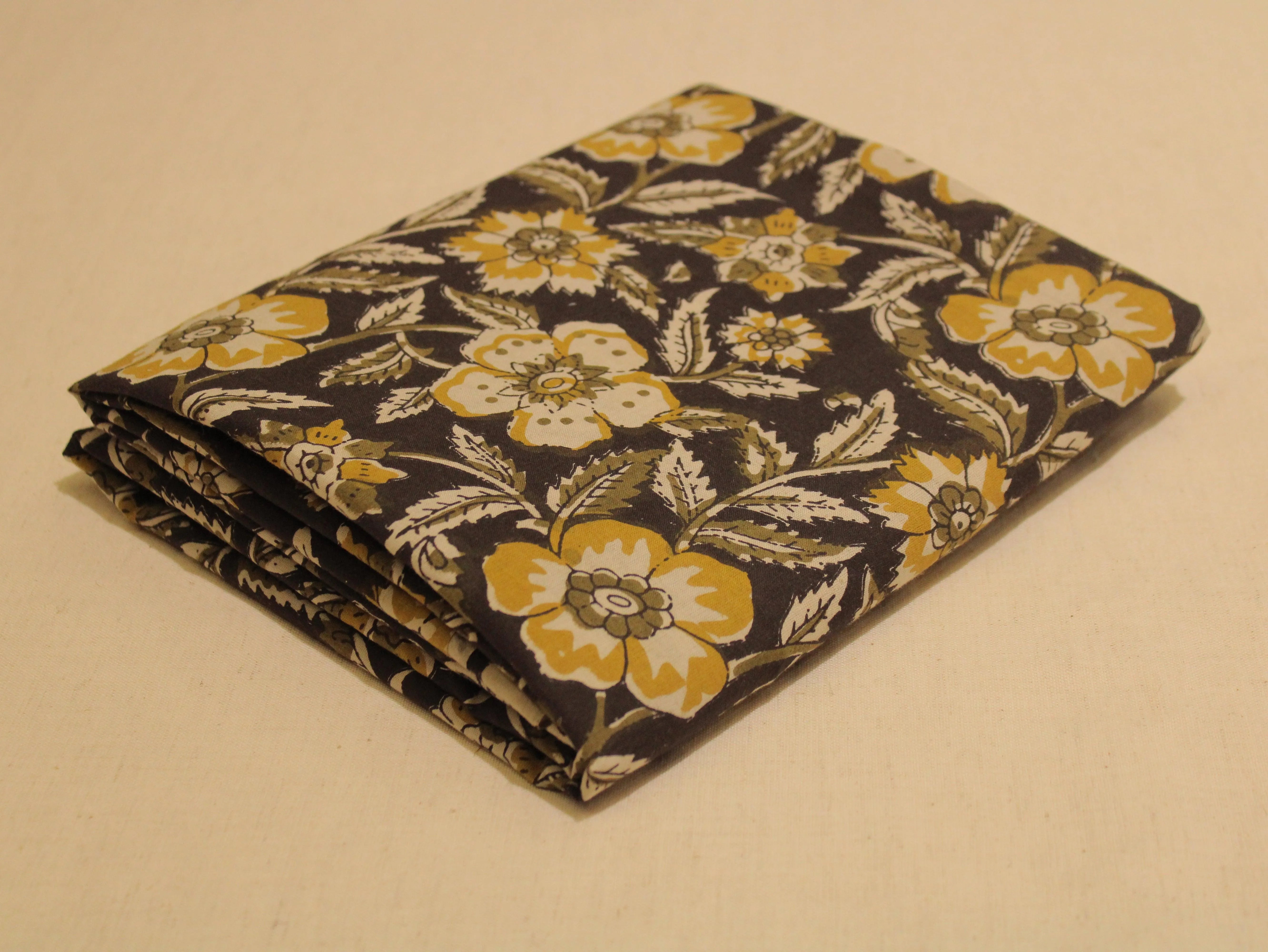 Euphoric - Cotton Hand block Printed Fabric by M'Foks - M'Foks