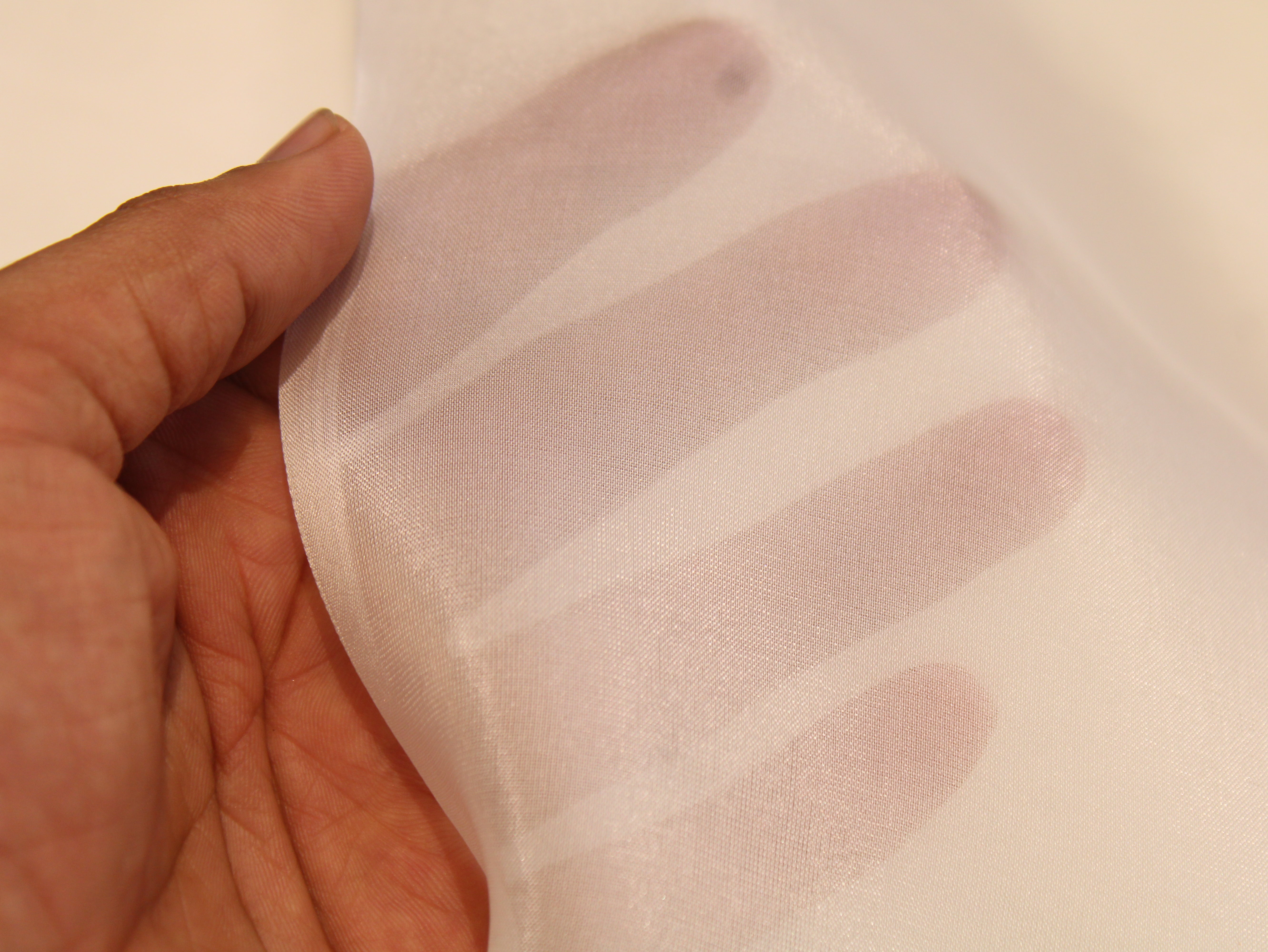 Glass Organza Fabric Plain Dyeable | 44 Inch | 40 GSM | M'Foks