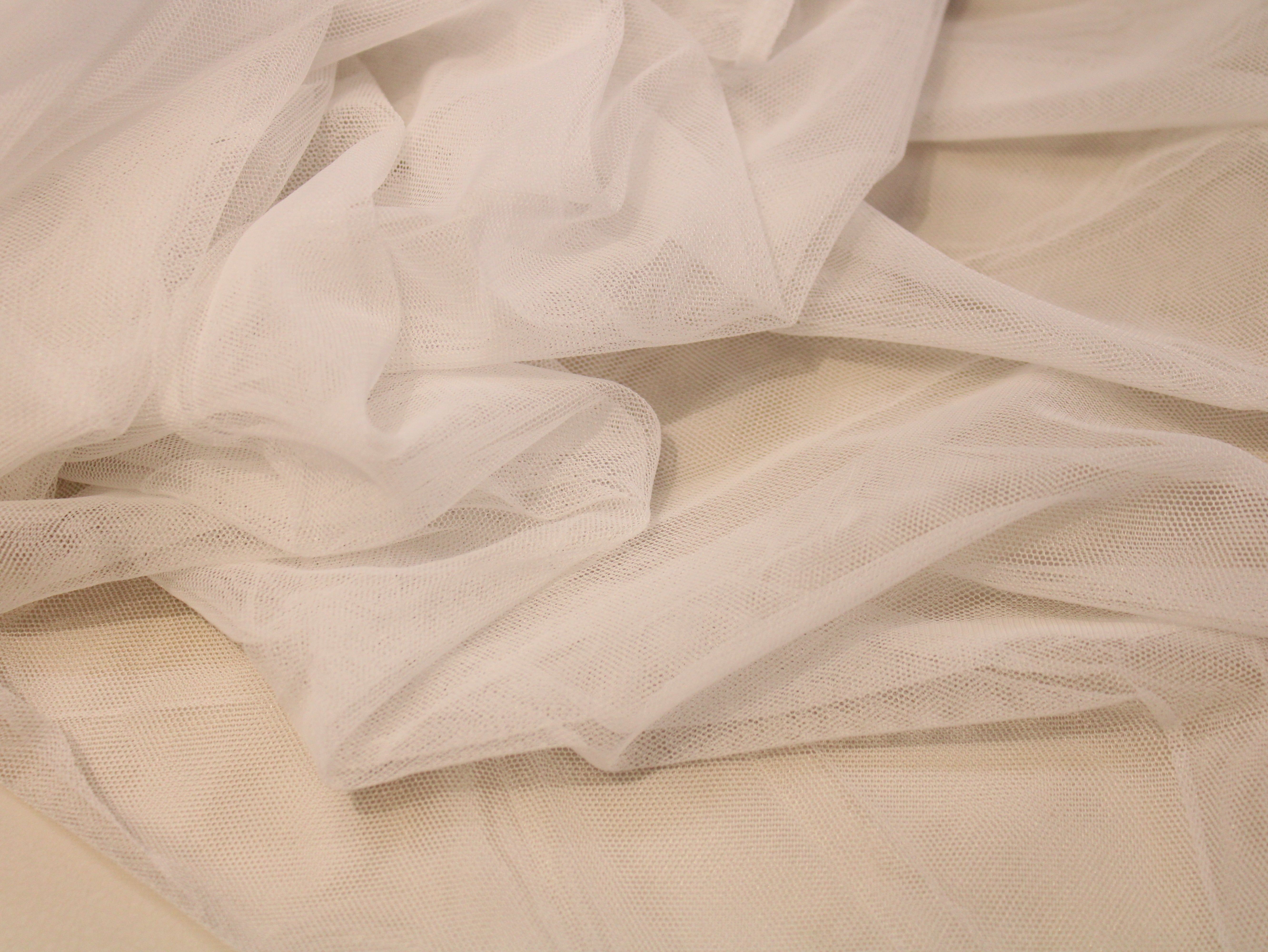 Premium Dyeable Mono Net Fabric Plain | 100% Dyeable Nylon Net | 42 Inch Width