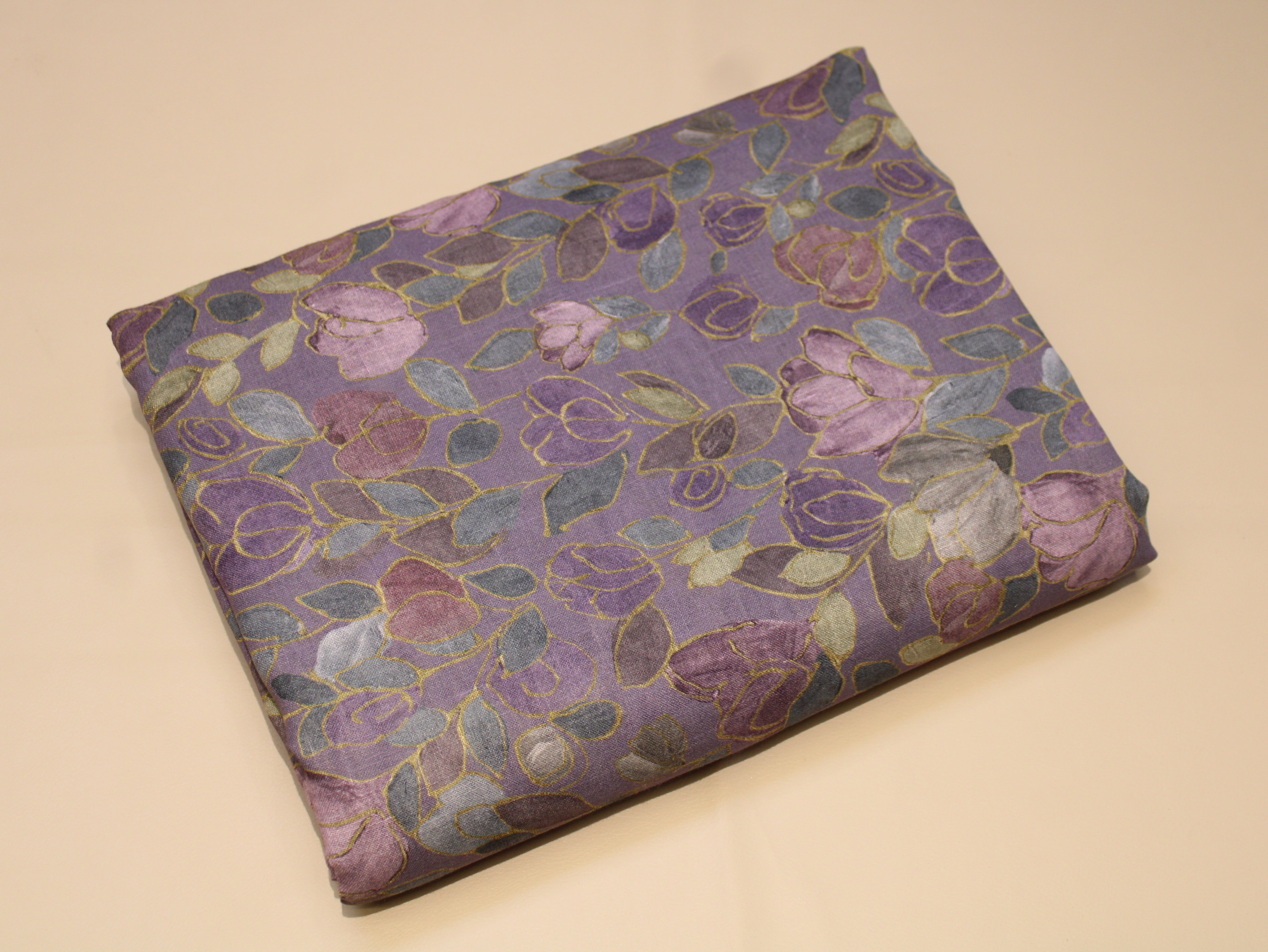 Linen-Textured Slub Cotton Digital Printed Fabric