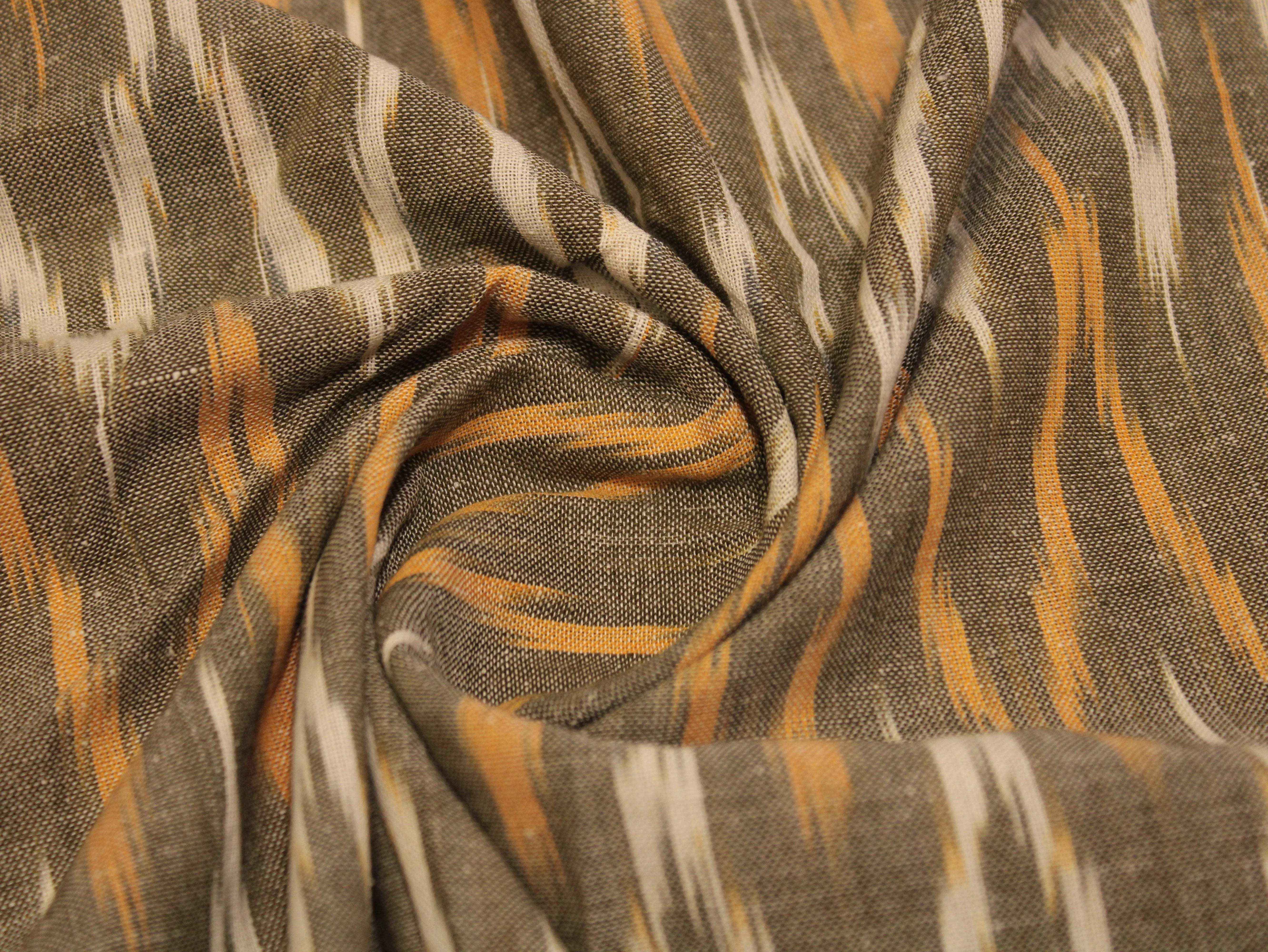 Ikat Woven Cotton Fabric
