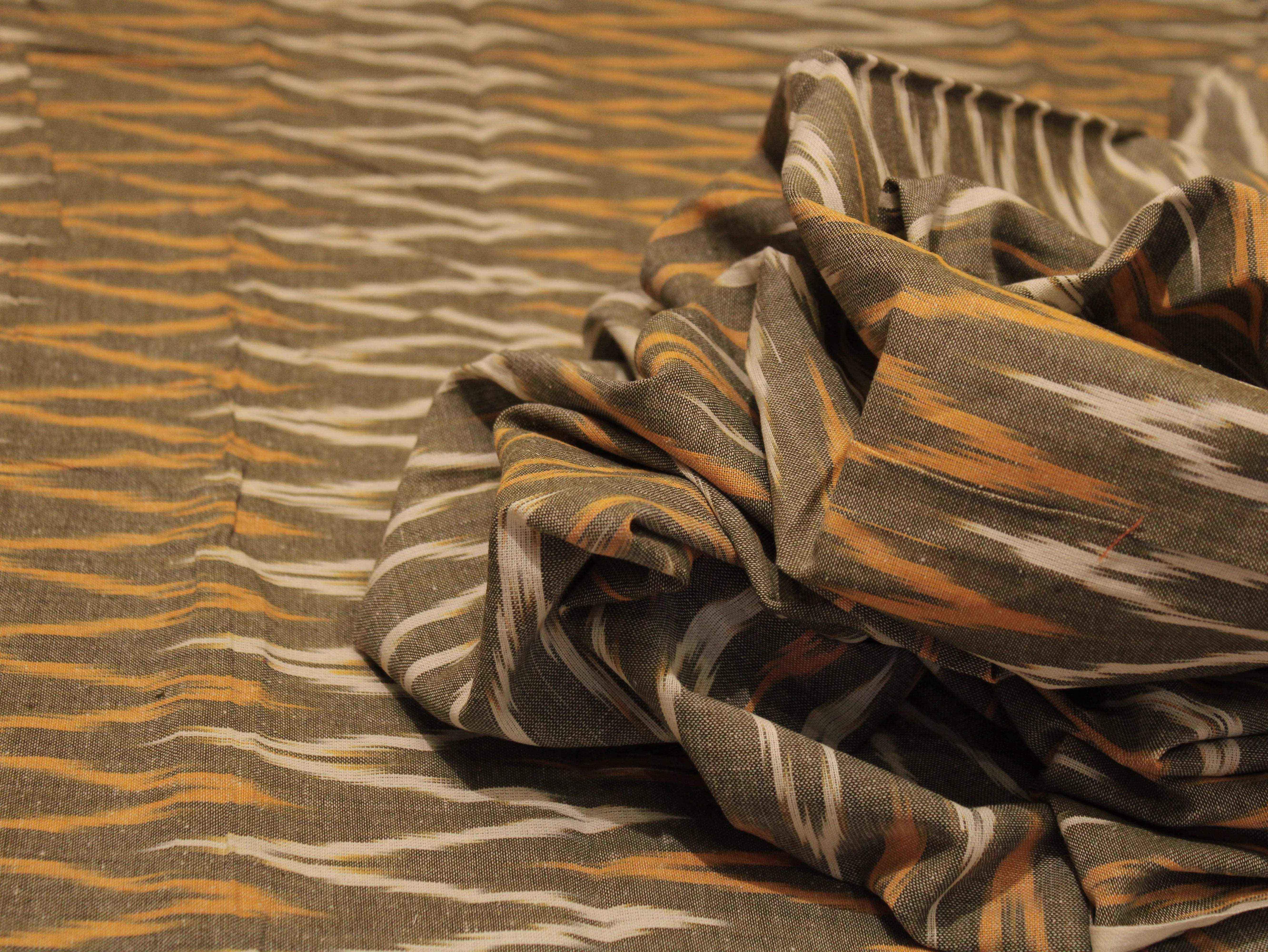 Ikat Woven Cotton Fabric