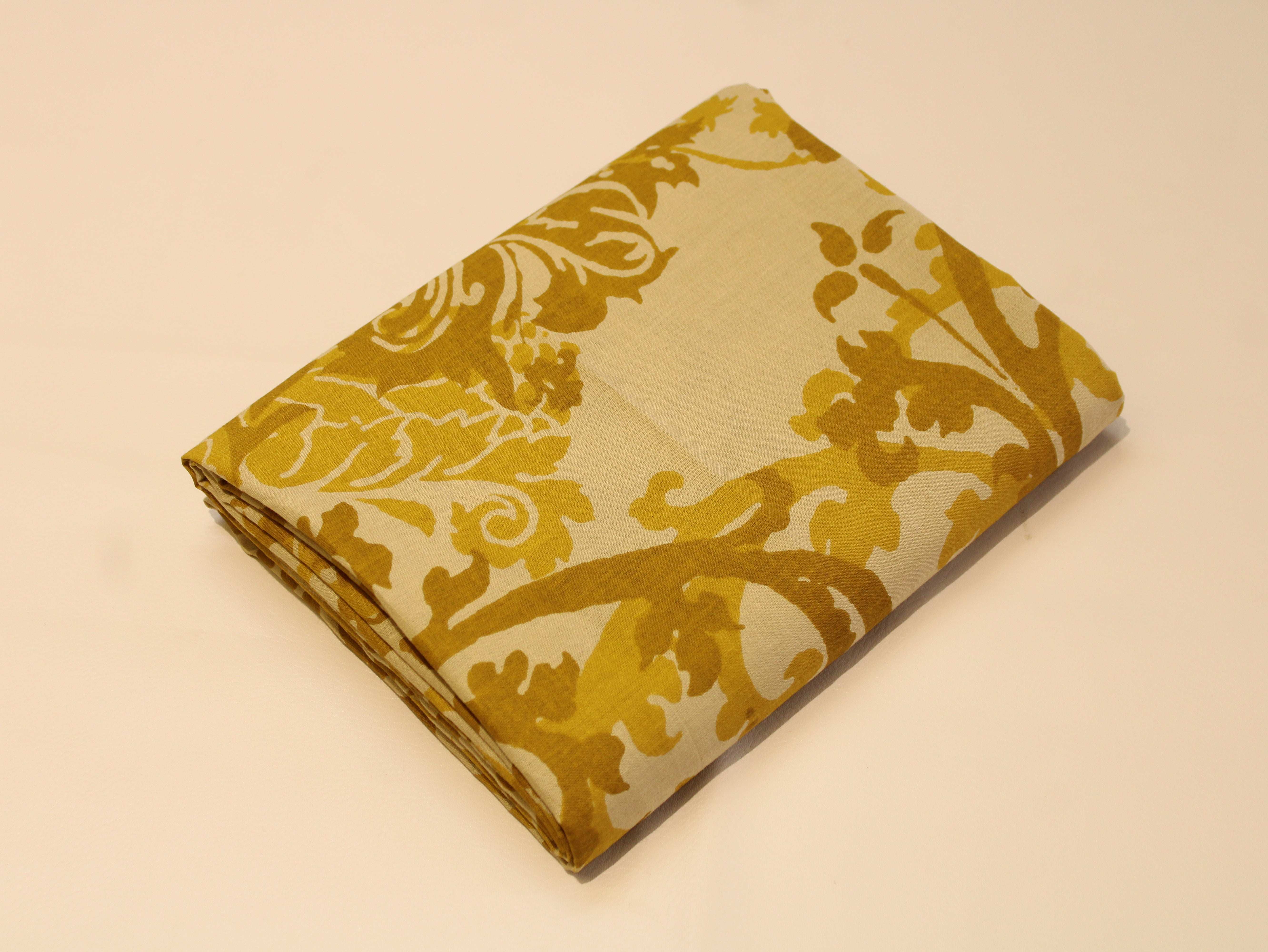 Pure Cotton Cambric Printed Fabric | 44 Inch | 60×60 Count | Yellow