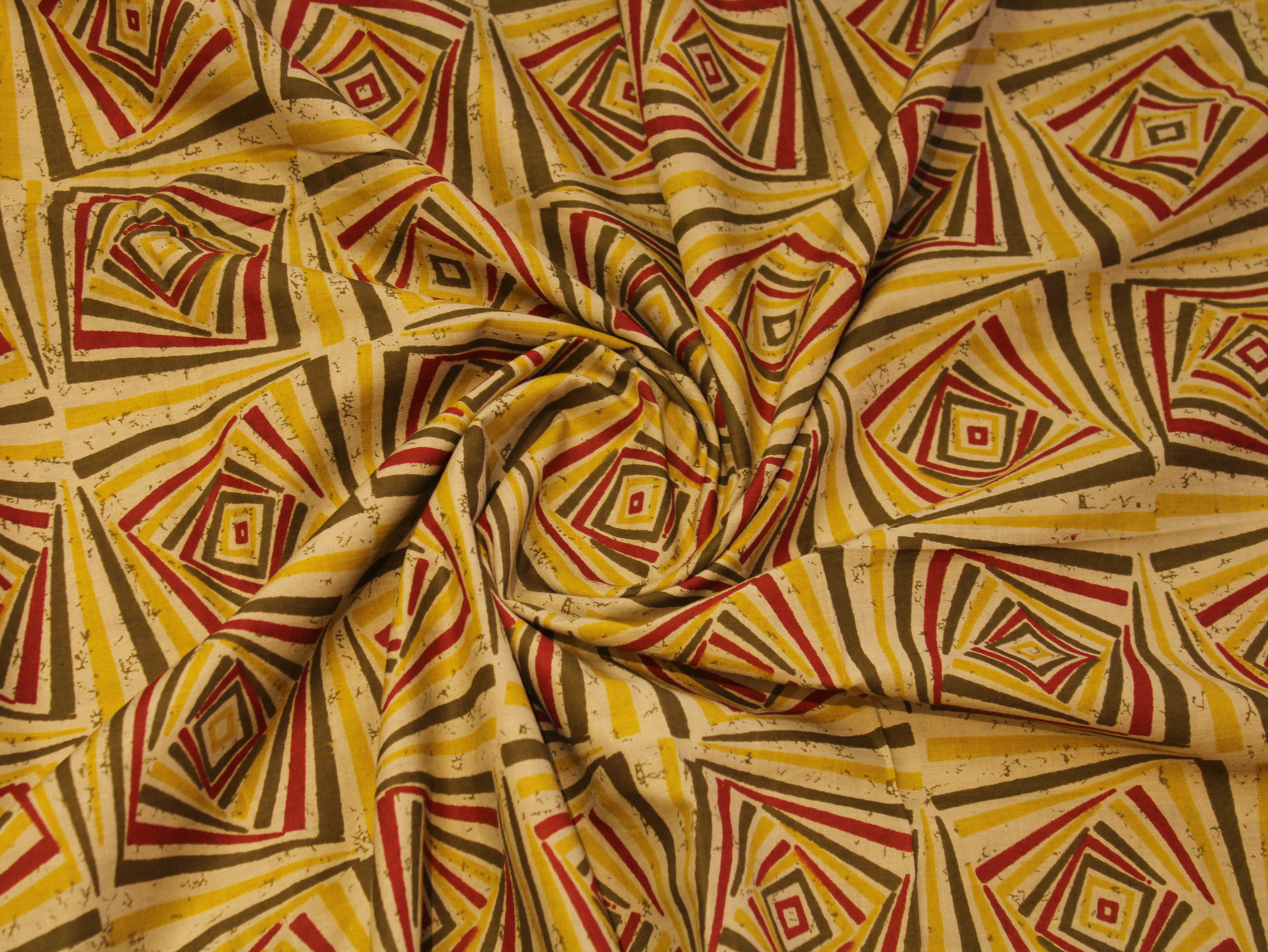 Pure Cotton Cambric Printed Fabric | 44 Inch | 60×60 Count | Red