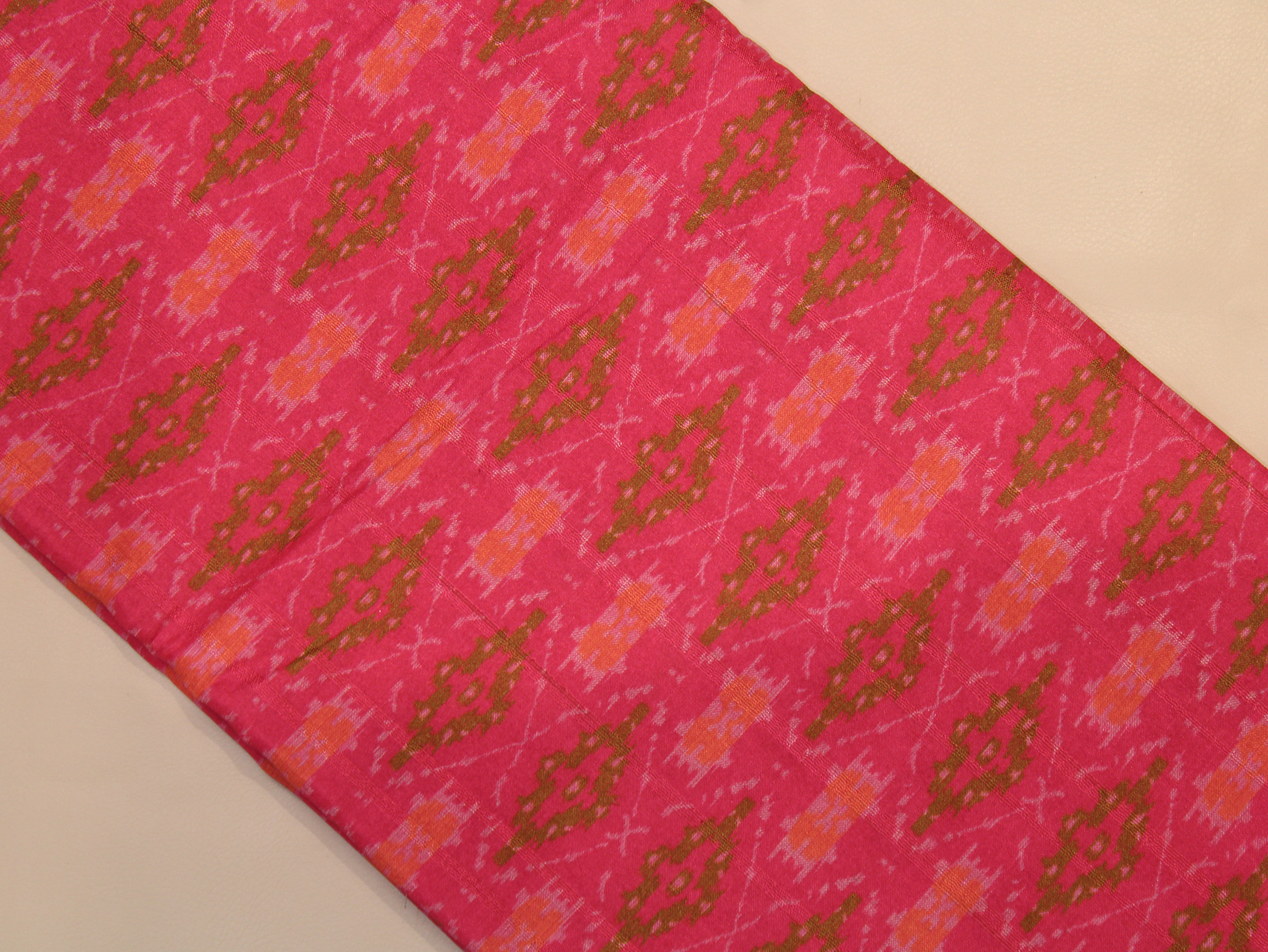 Art Matka Slub Texture Ikat Print Fabric