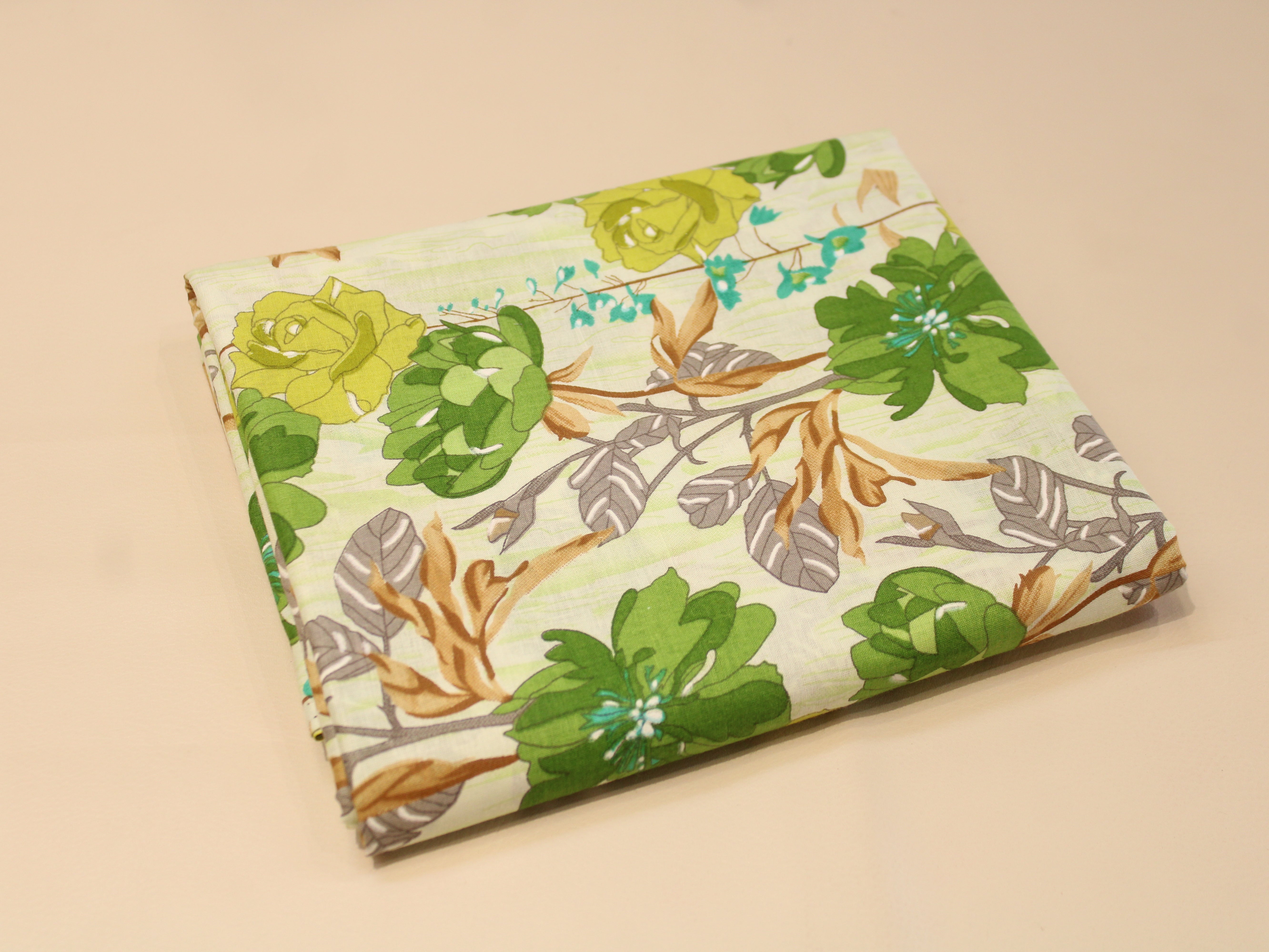 Pure Cotton Cambric Printed Fabric | 44 Inch | 60×60 Count | Green