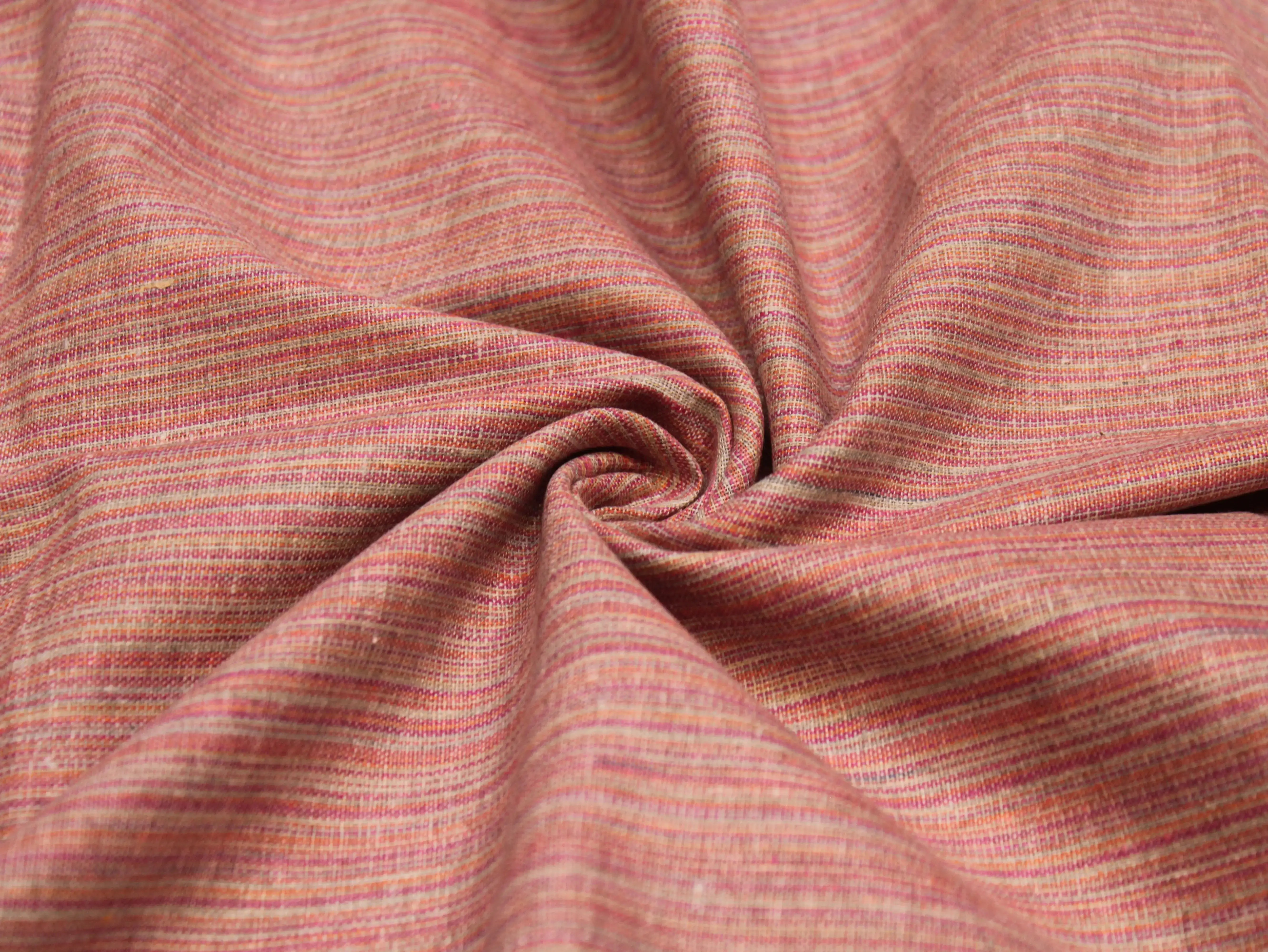 Pure Cotton Handloom Woven Fabric — Onion | Solid | 44 Inch