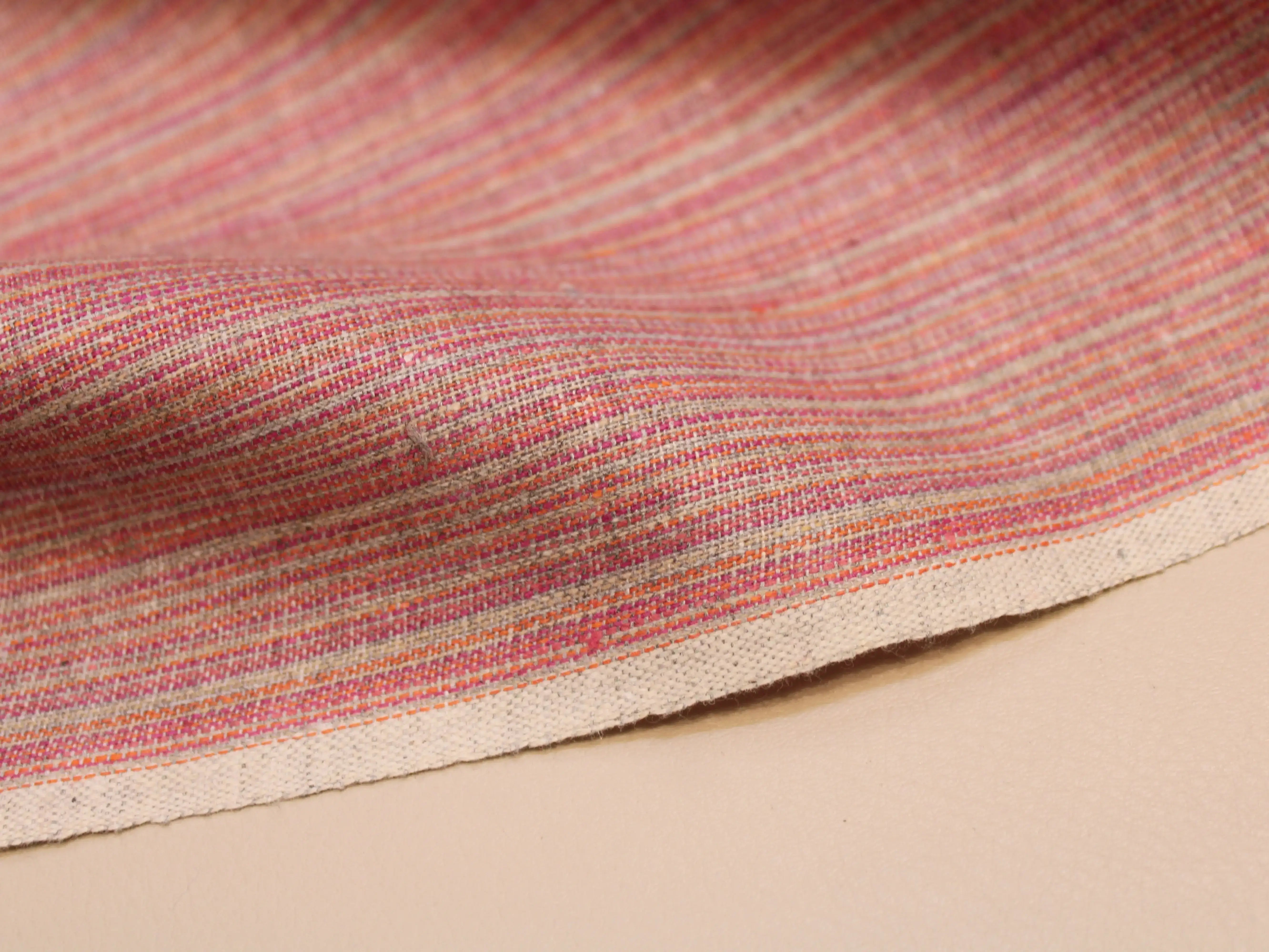 Pure Cotton Handloom Woven Fabric — Onion | Solid | 44 Inch