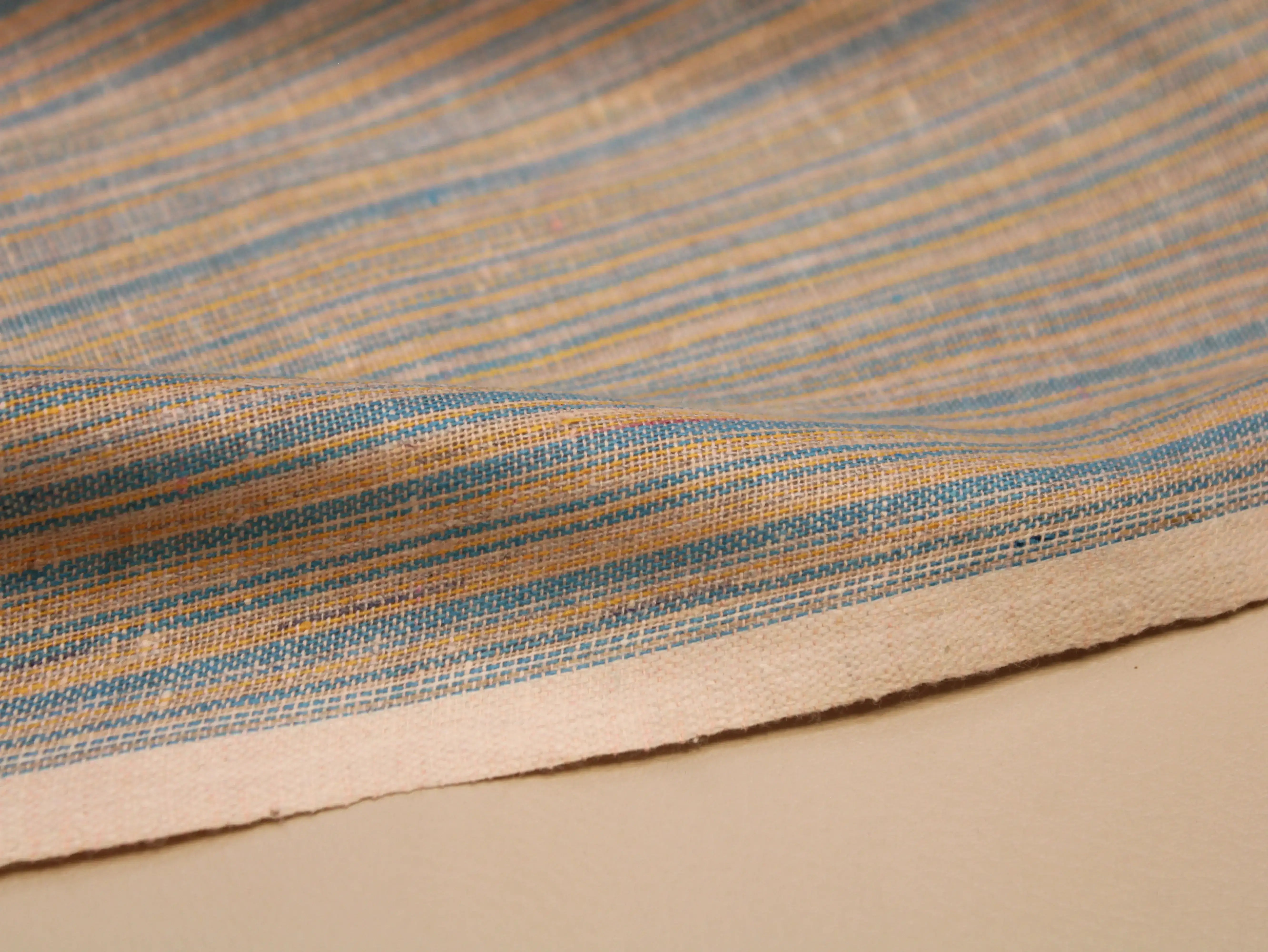 Pure Cotton Handloom Woven Fabric — Pastel Blue | Solid | 44 Inch