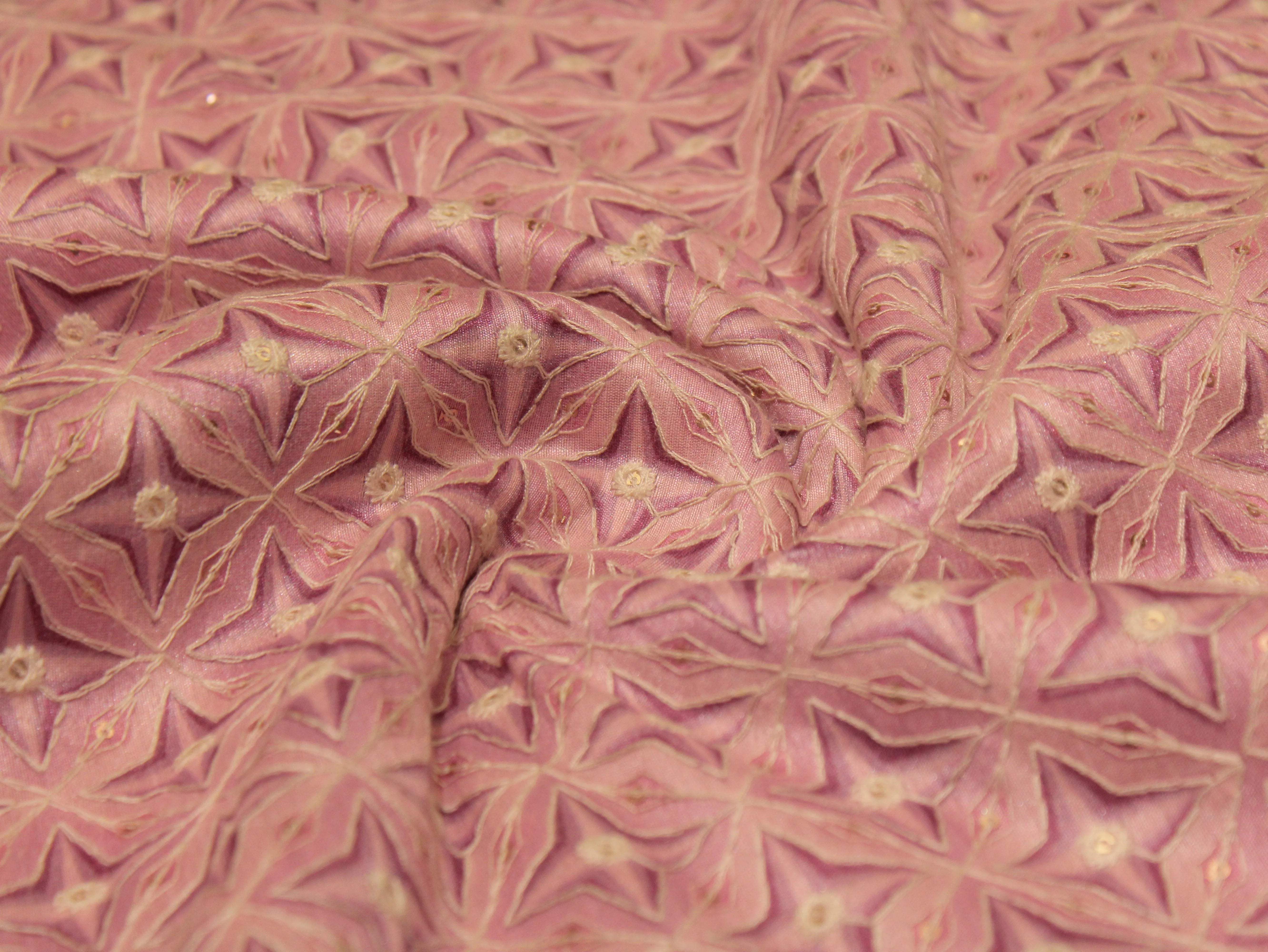 Canvas : Silk Digital Print Fabric - Lavender Pink - M'Foks