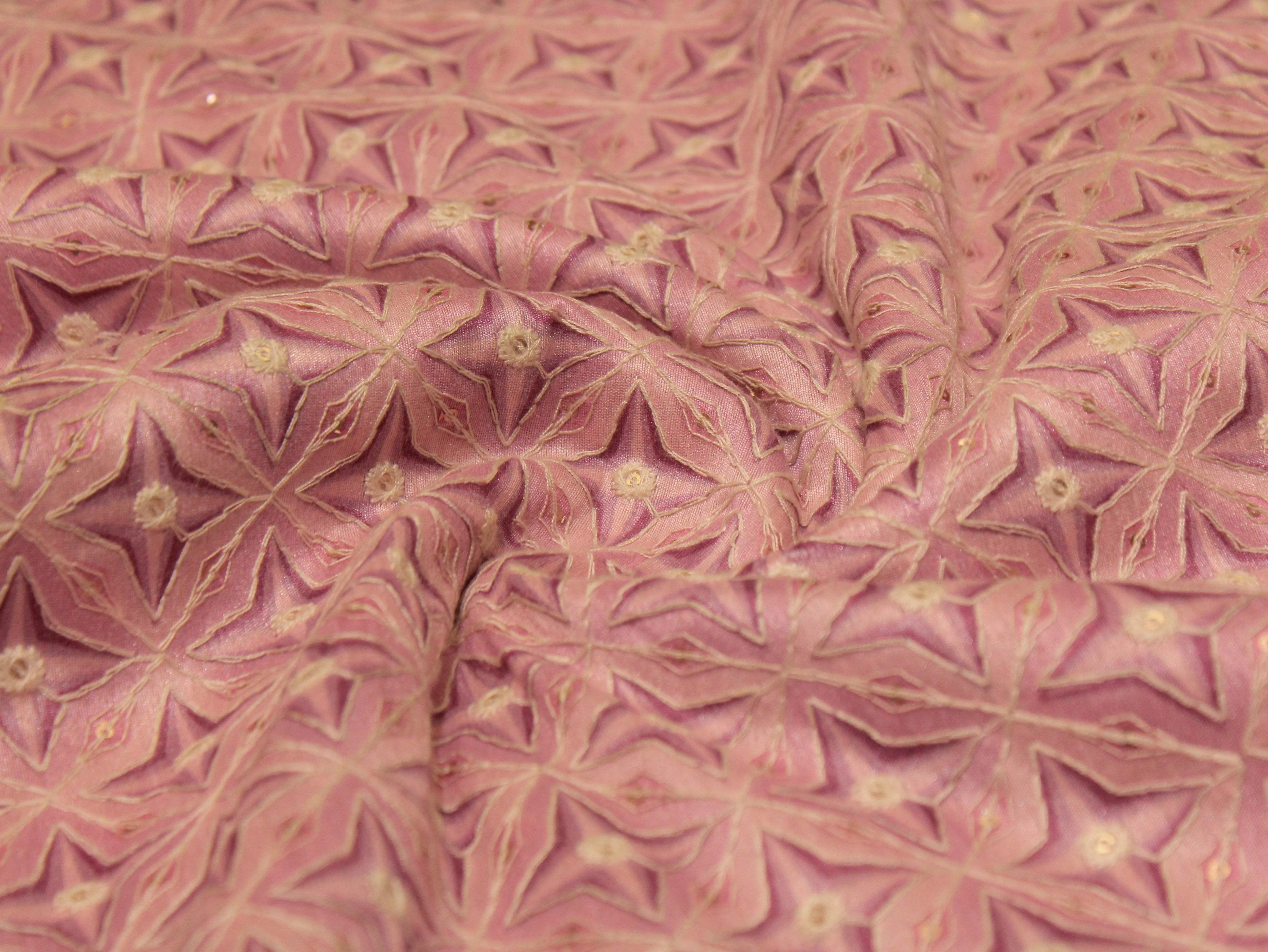 Canvas : Silk Digital Print Fabric - Lavender Pink - M'Foks