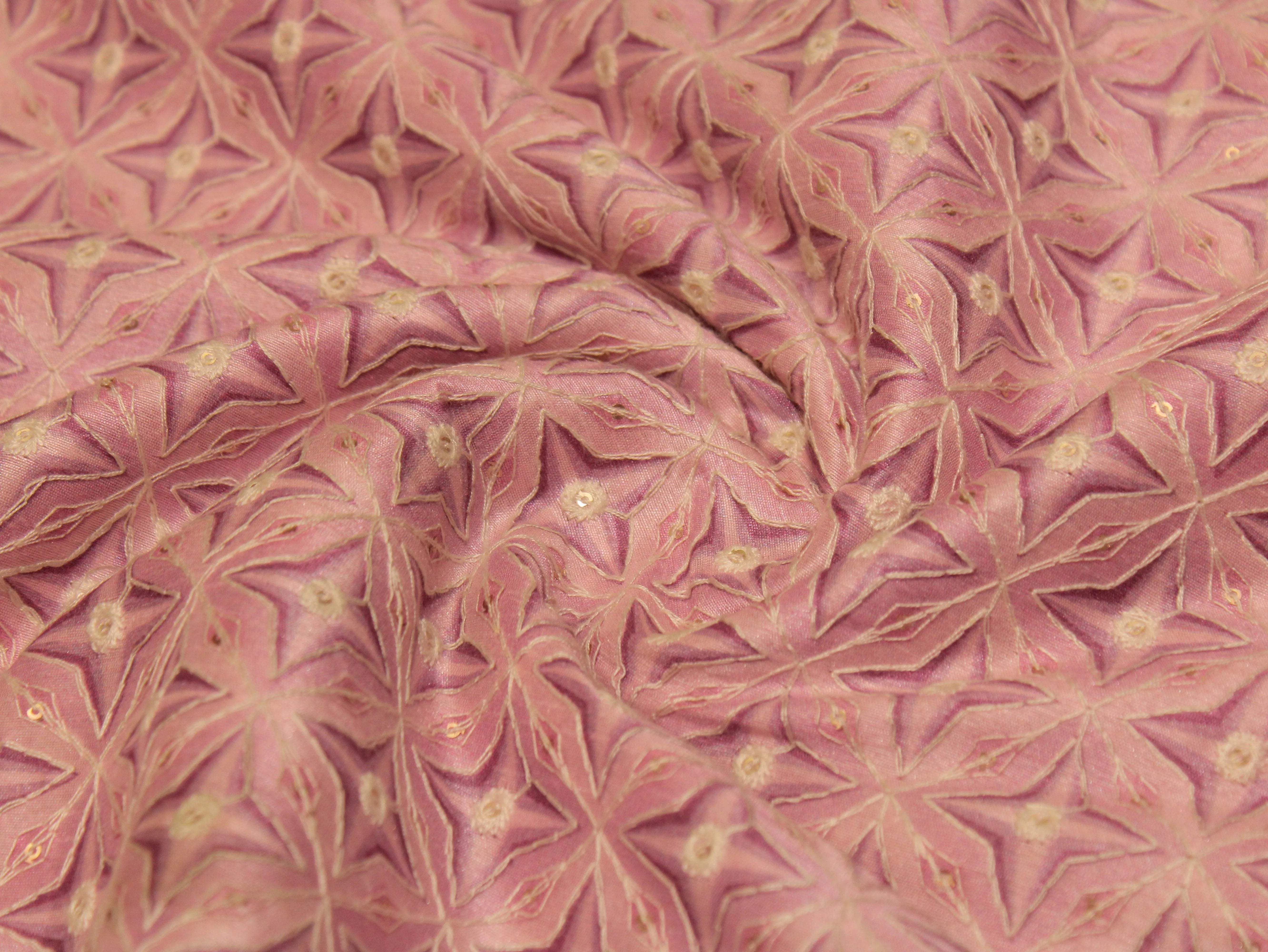 Canvas : Silk Digital Print Fabric - Lavender Pink - M'Foks