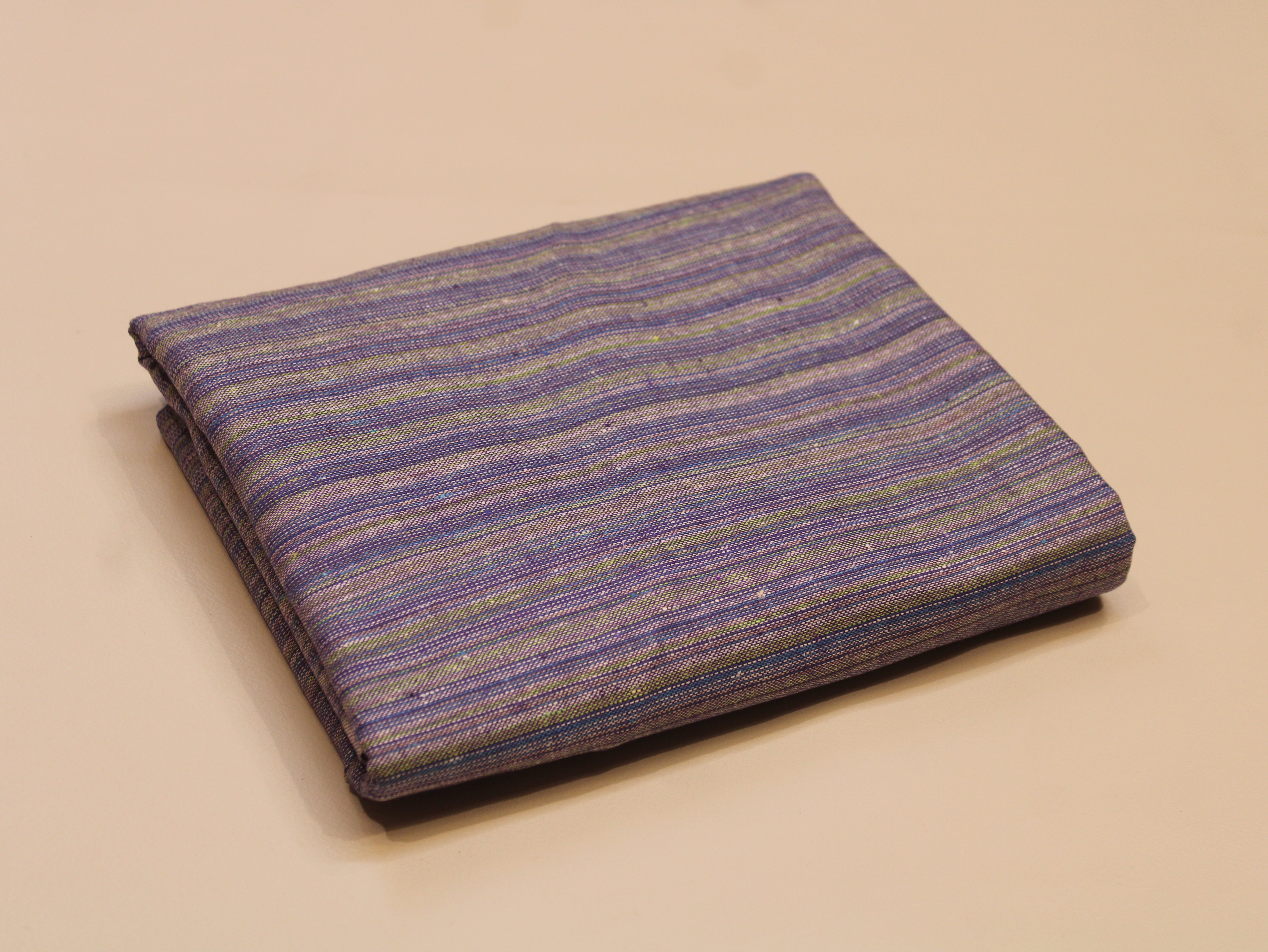 Pure Cotton Handloom Woven Fabric — Dusty Violet | Stripe | 44 Inch