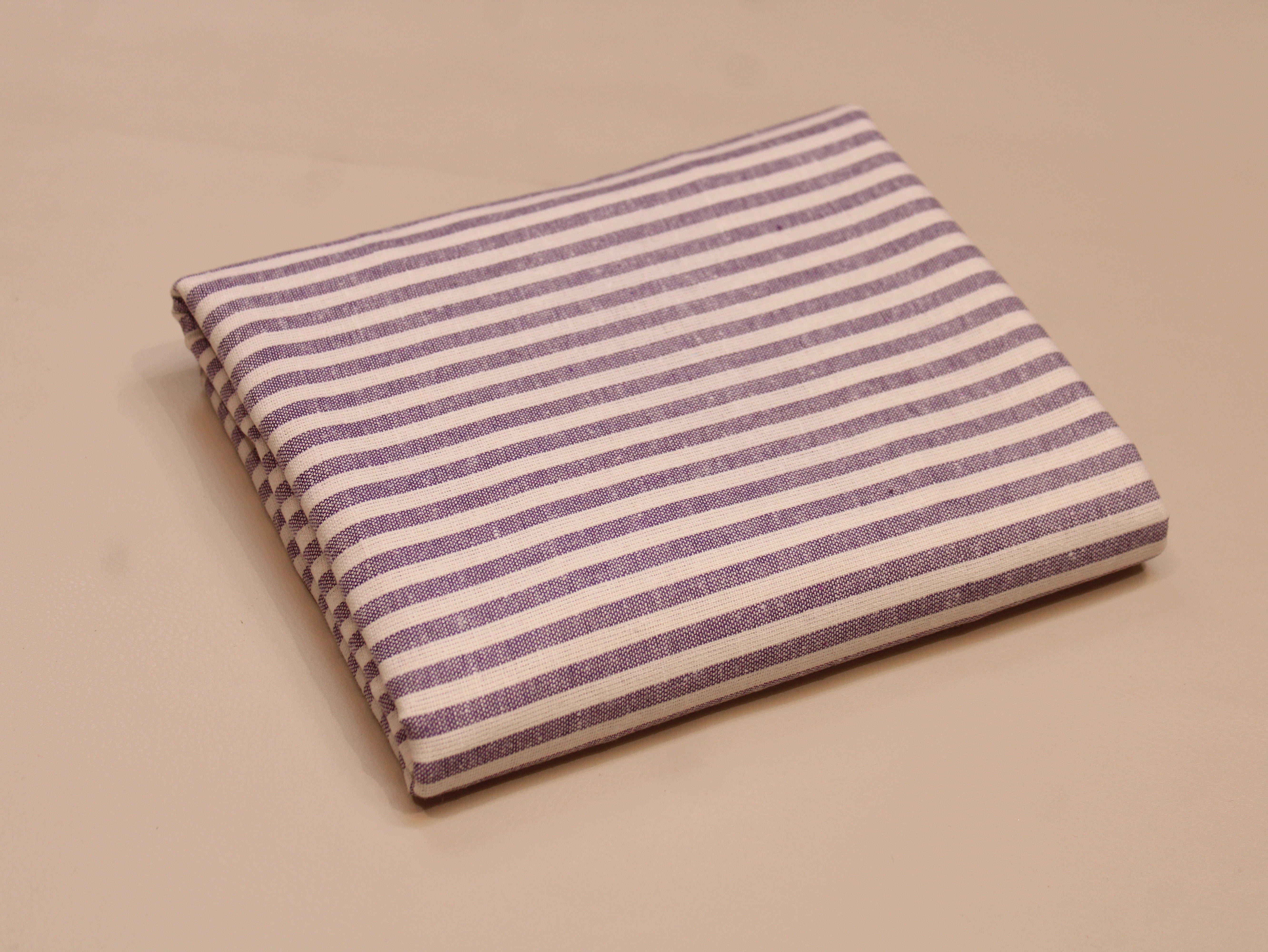 Pure Cotton Handloom Woven Fabric — Light Purple | Stripe | 44 Inch