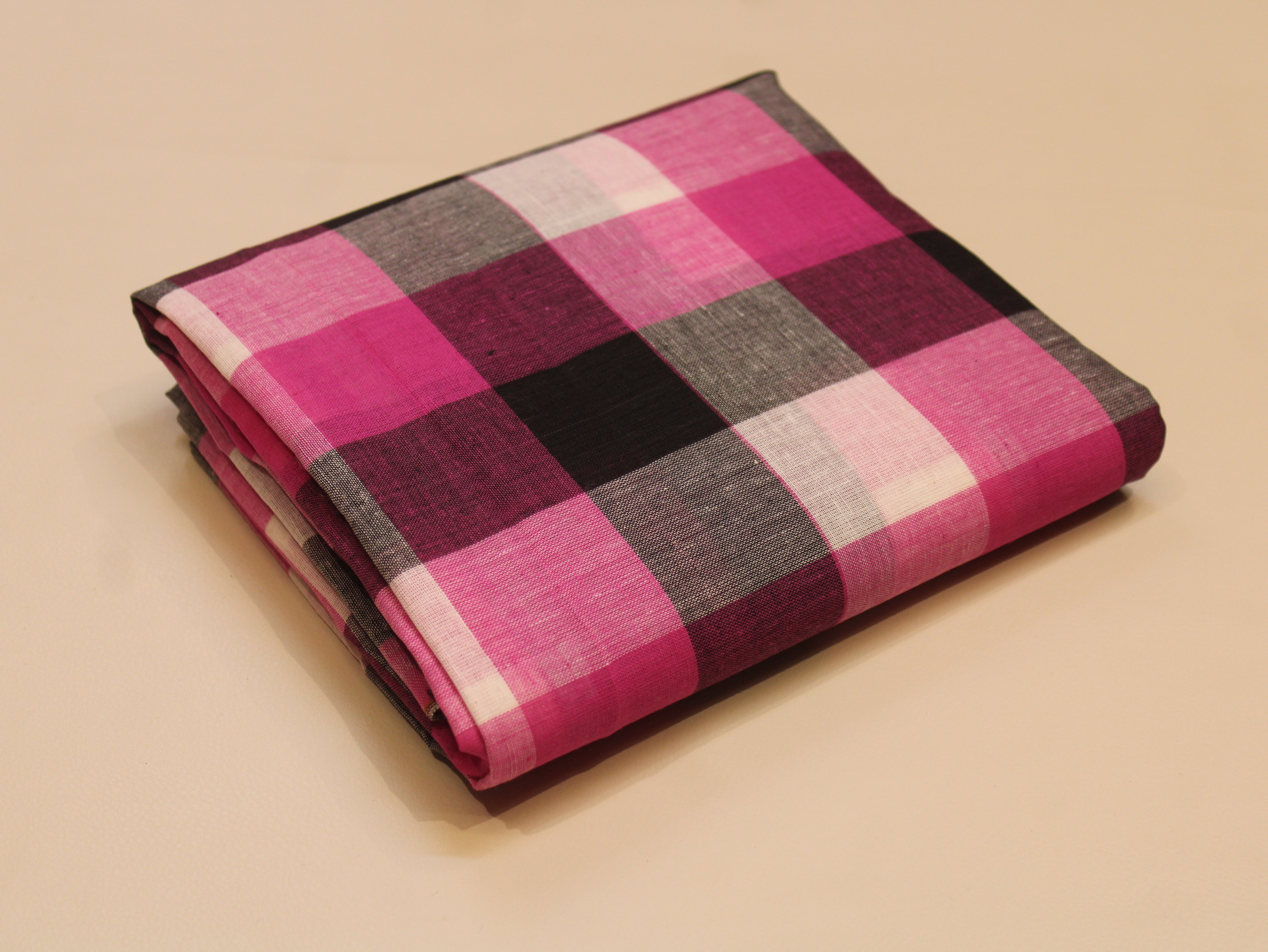 Pure Cotton Handloom Multi Checked Fabric 44 Inch | Mfoks