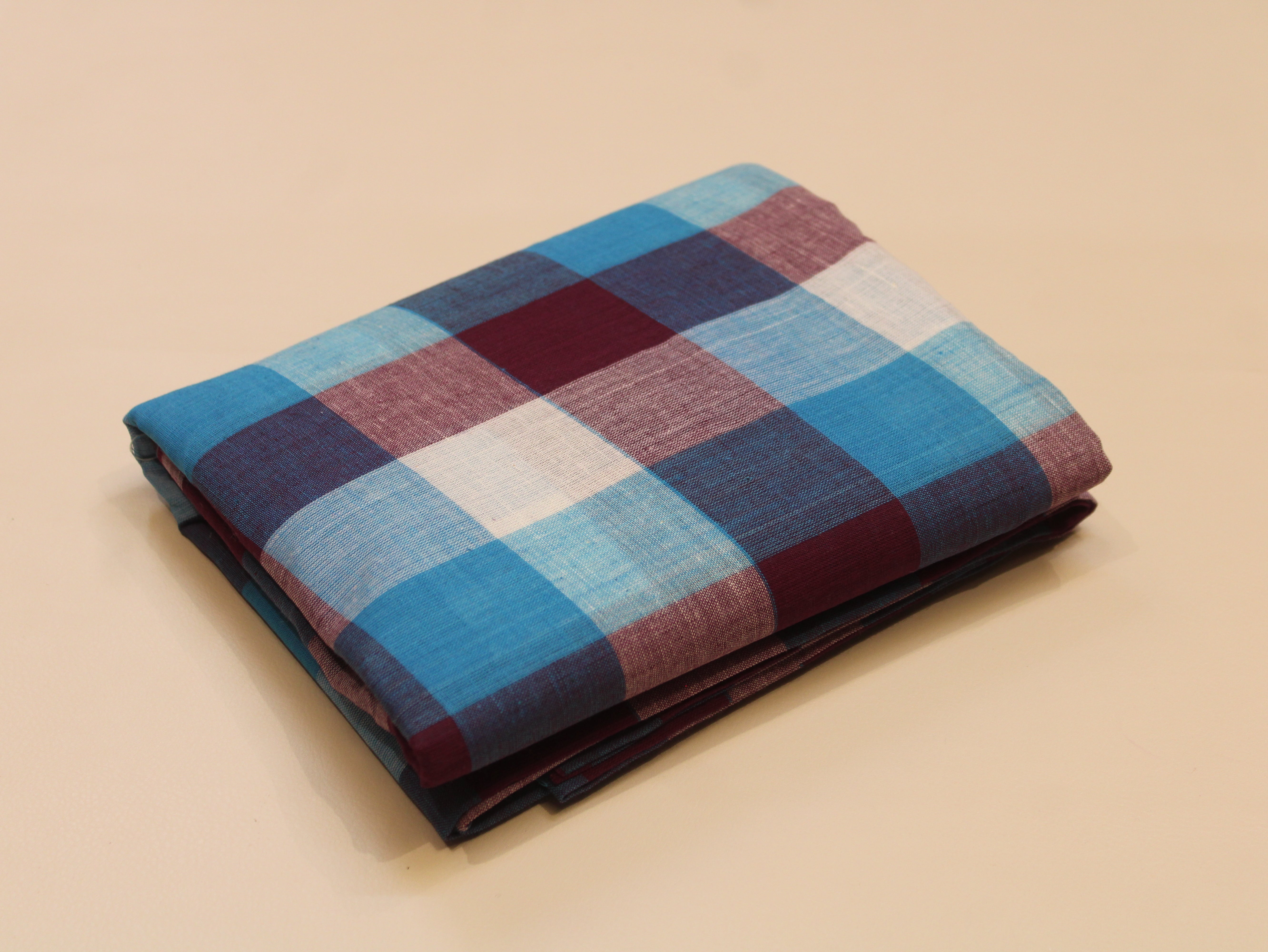 Pure Cotton Handloom Multi Checked Fabric 44 Inch | Mfoks