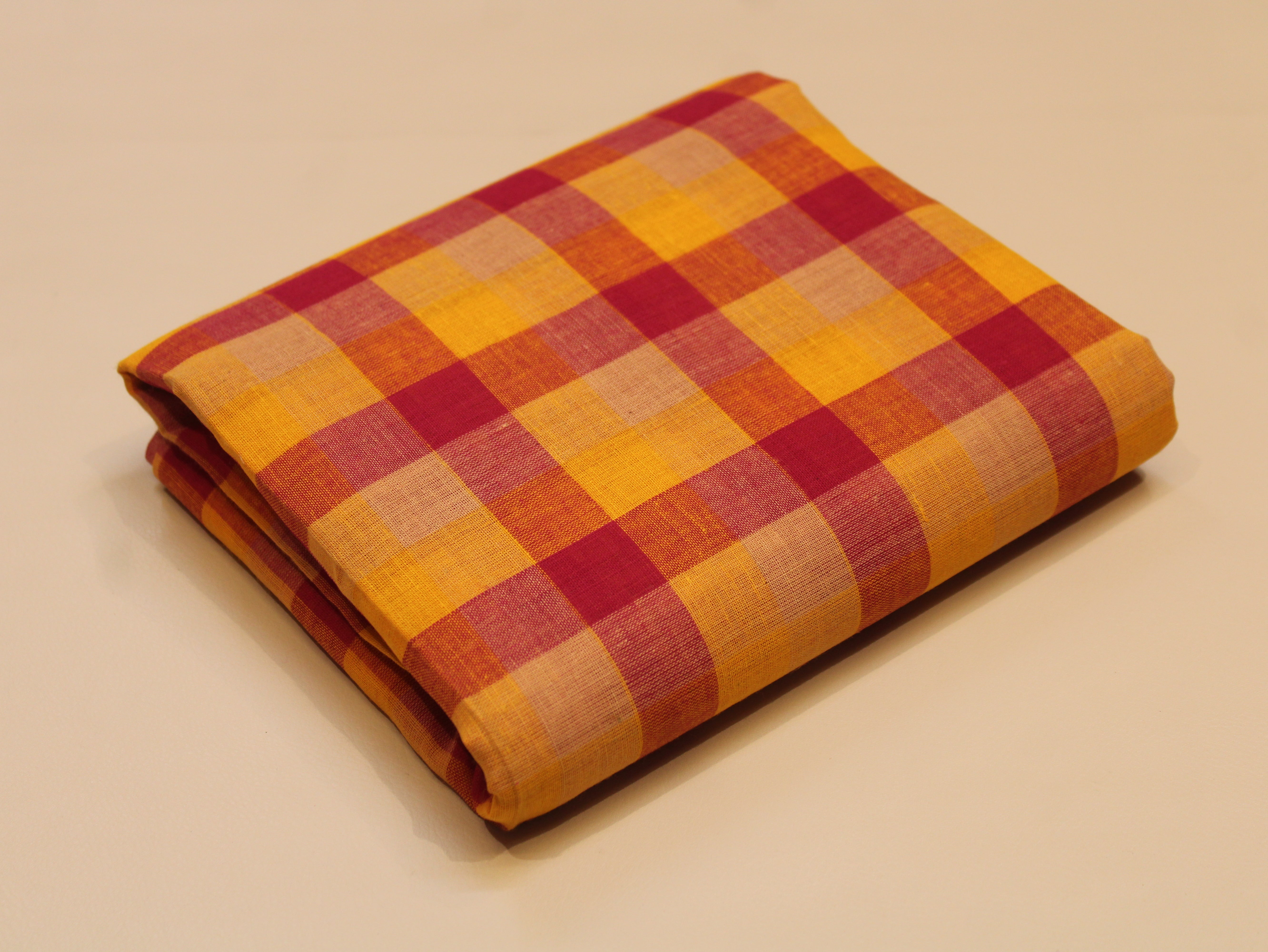 Pure Cotton Handloom Multi Checked Fabric 44 Inch | Mfoks