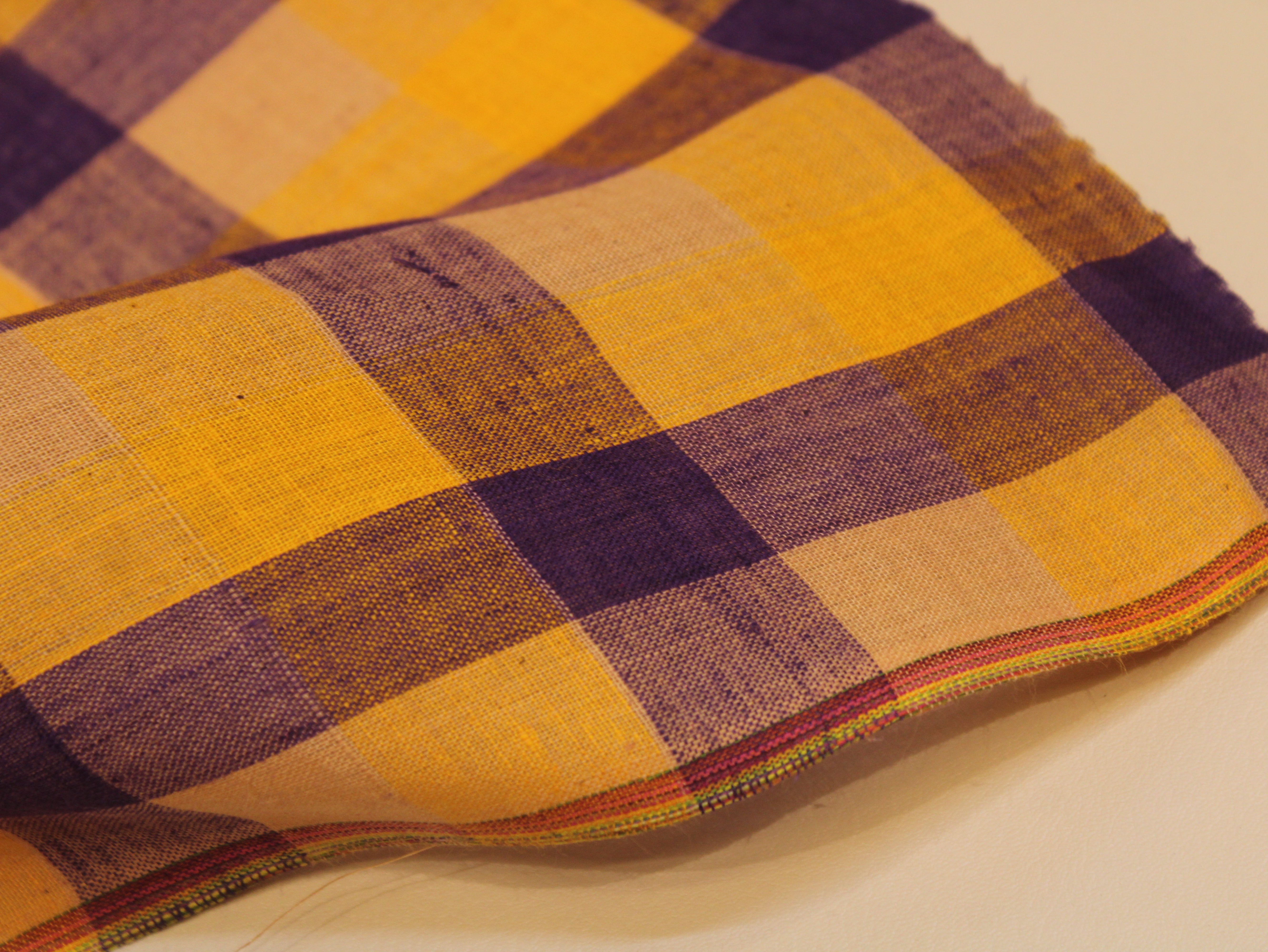 Pure Cotton Handloom Multi Checked Fabric 44 Inch | Mfoks