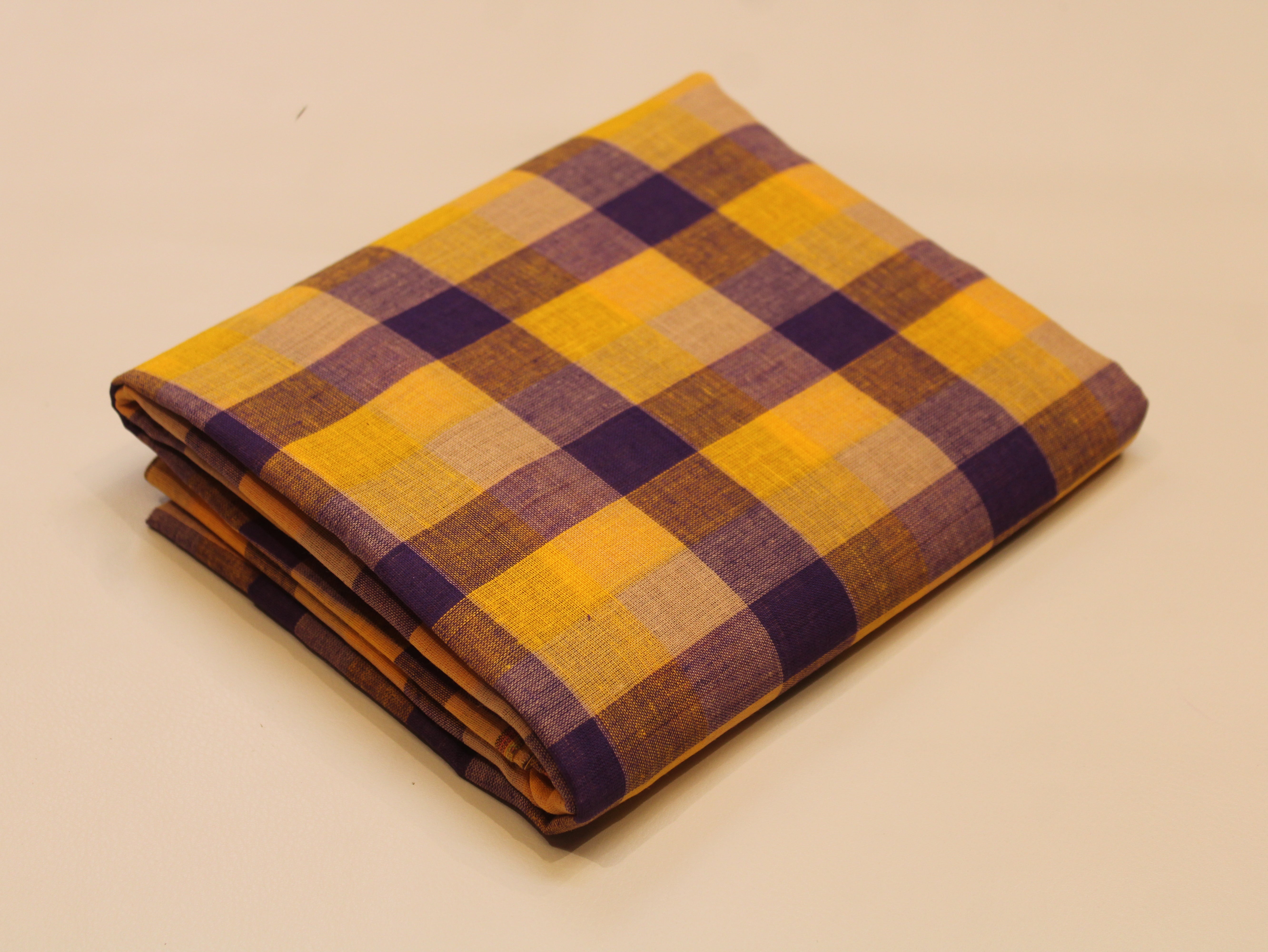 Pure Cotton Handloom Multi Checked Fabric 44 Inch | Mfoks