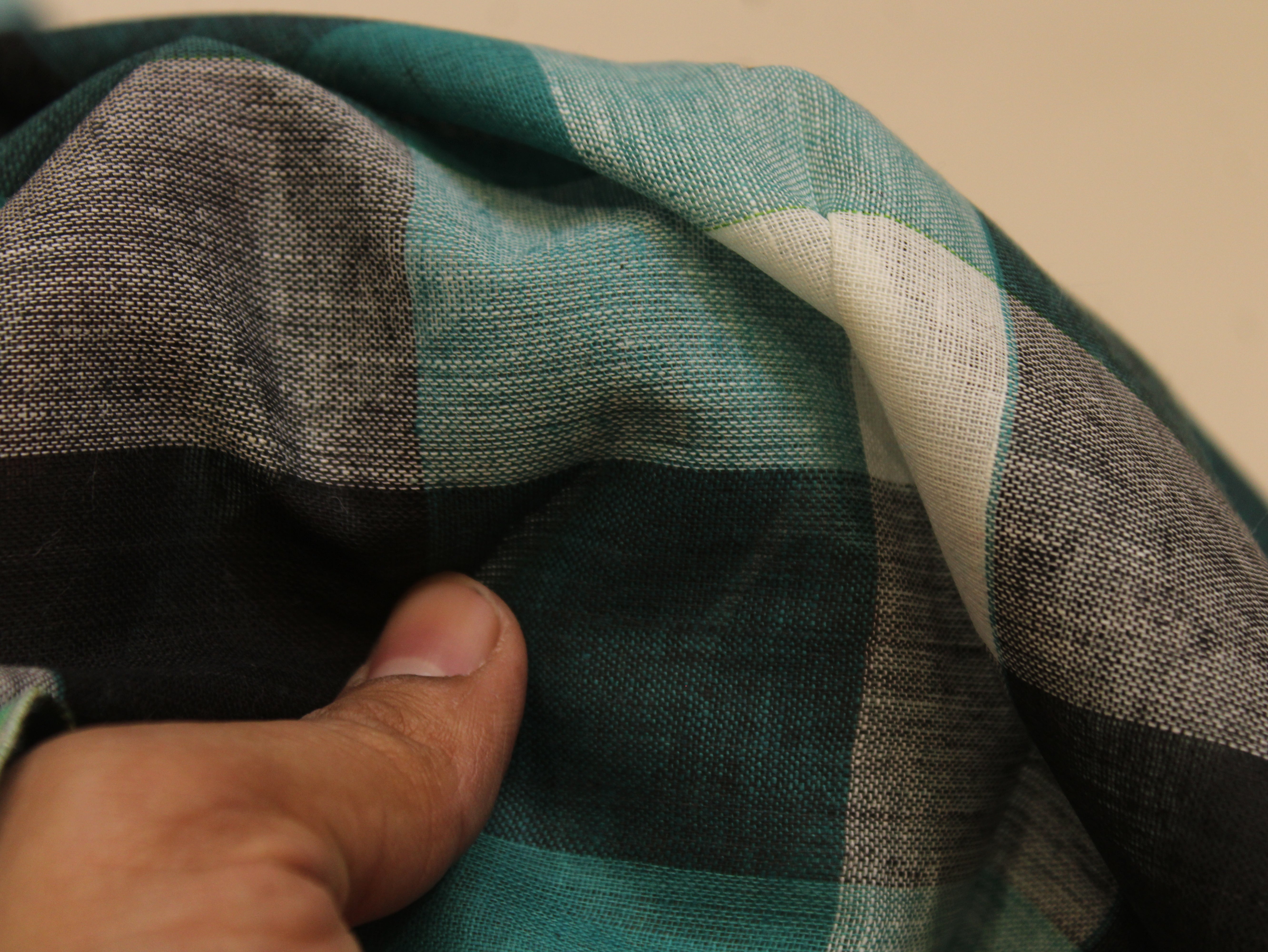 Pure Cotton Handloom Multi Checked Fabric 44 Inch | Mfoks