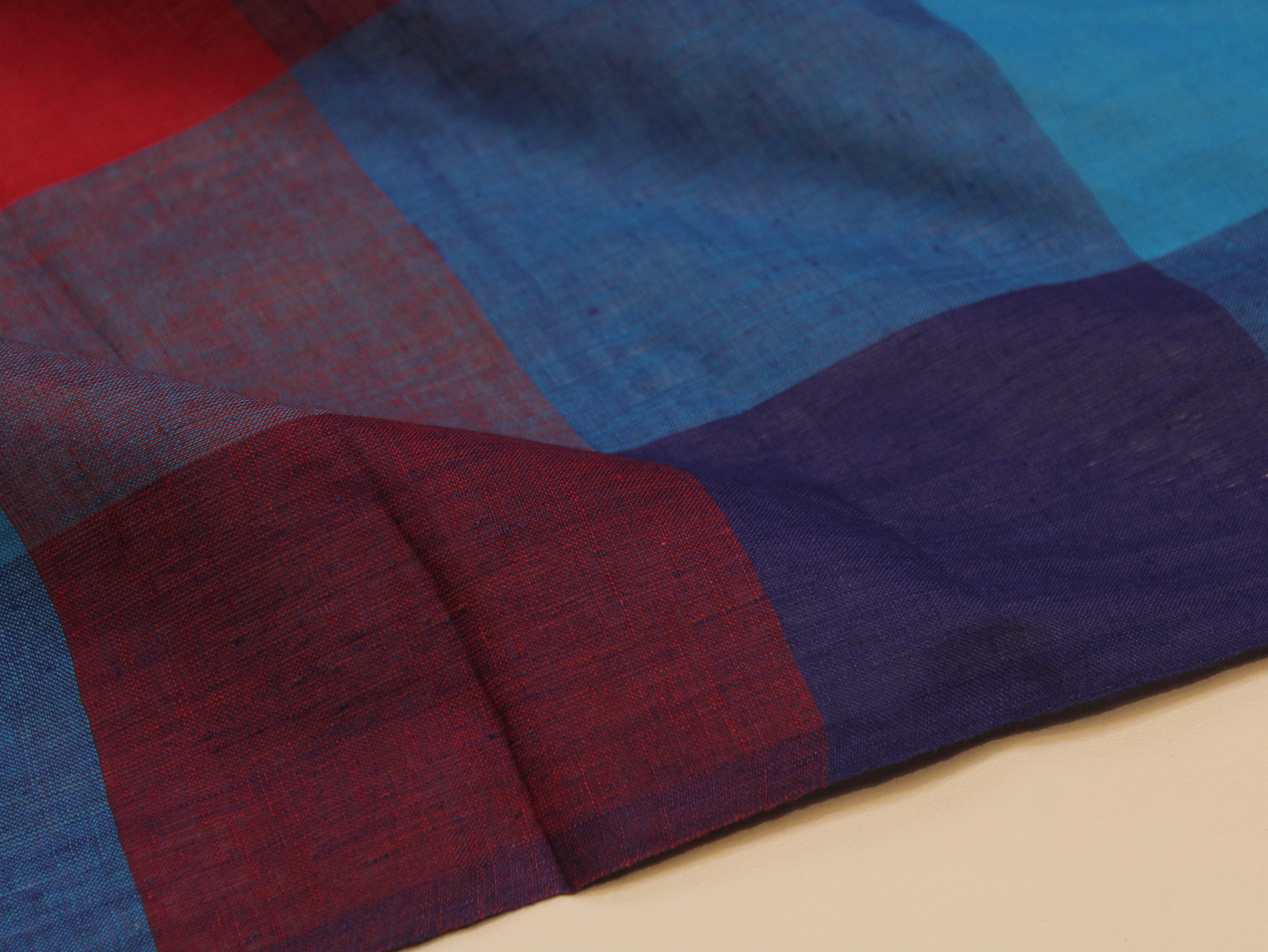 Pure Cotton Handloom Big Multi Checked Fabric 44 Inch (4x4 Checks) – Mfoks
