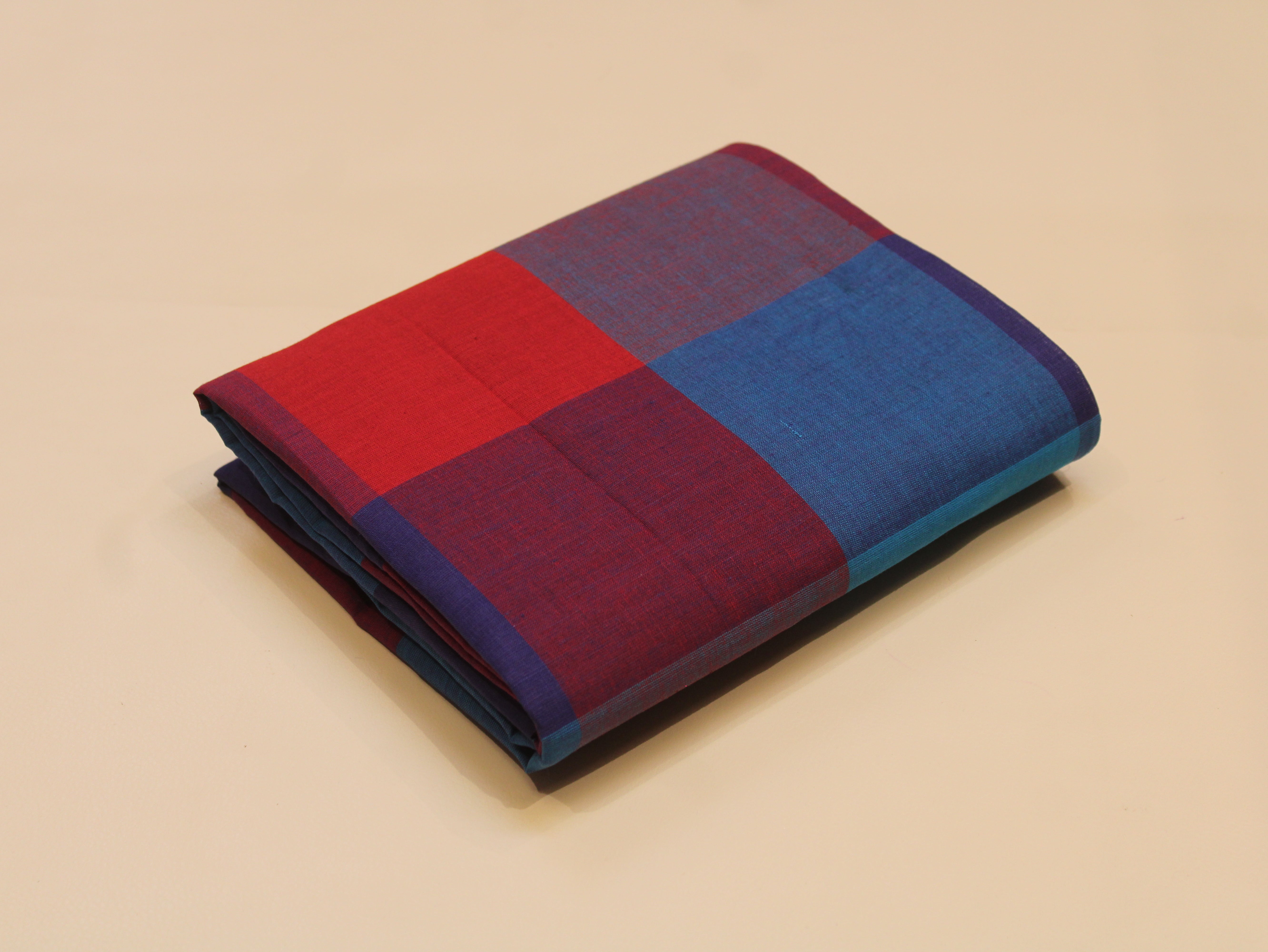 Pure Cotton Handloom Big Multi Checked Fabric 44 Inch (4x4 Checks) – Mfoks
