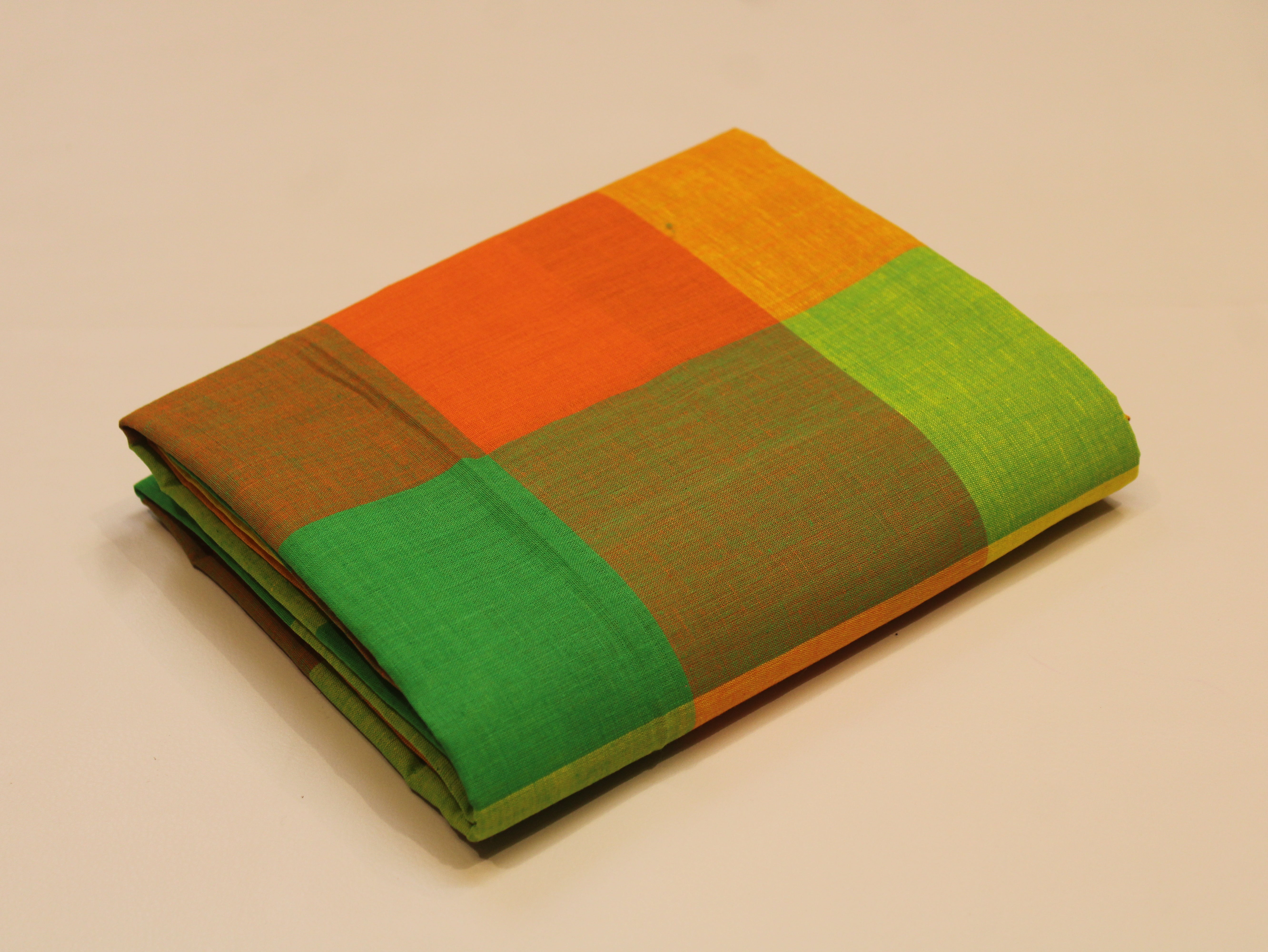 Pure Cotton Handloom Big Multi Checked Fabric 44 Inch (4x4 Checks) – Mfoks