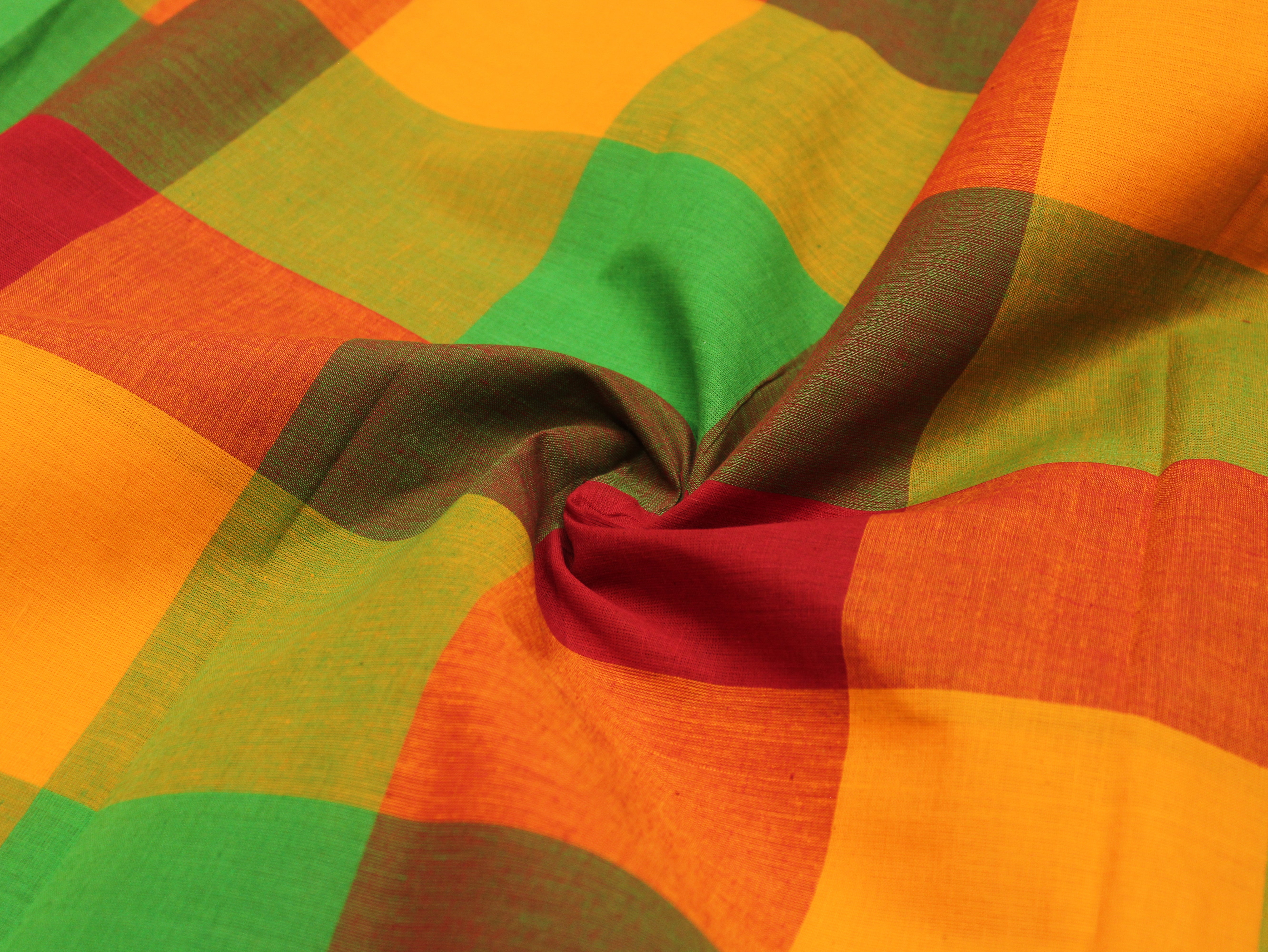 Pure Cotton Handloom Big Multi Checked Fabric 44 Inch (4x4 Checks) – Mfoks