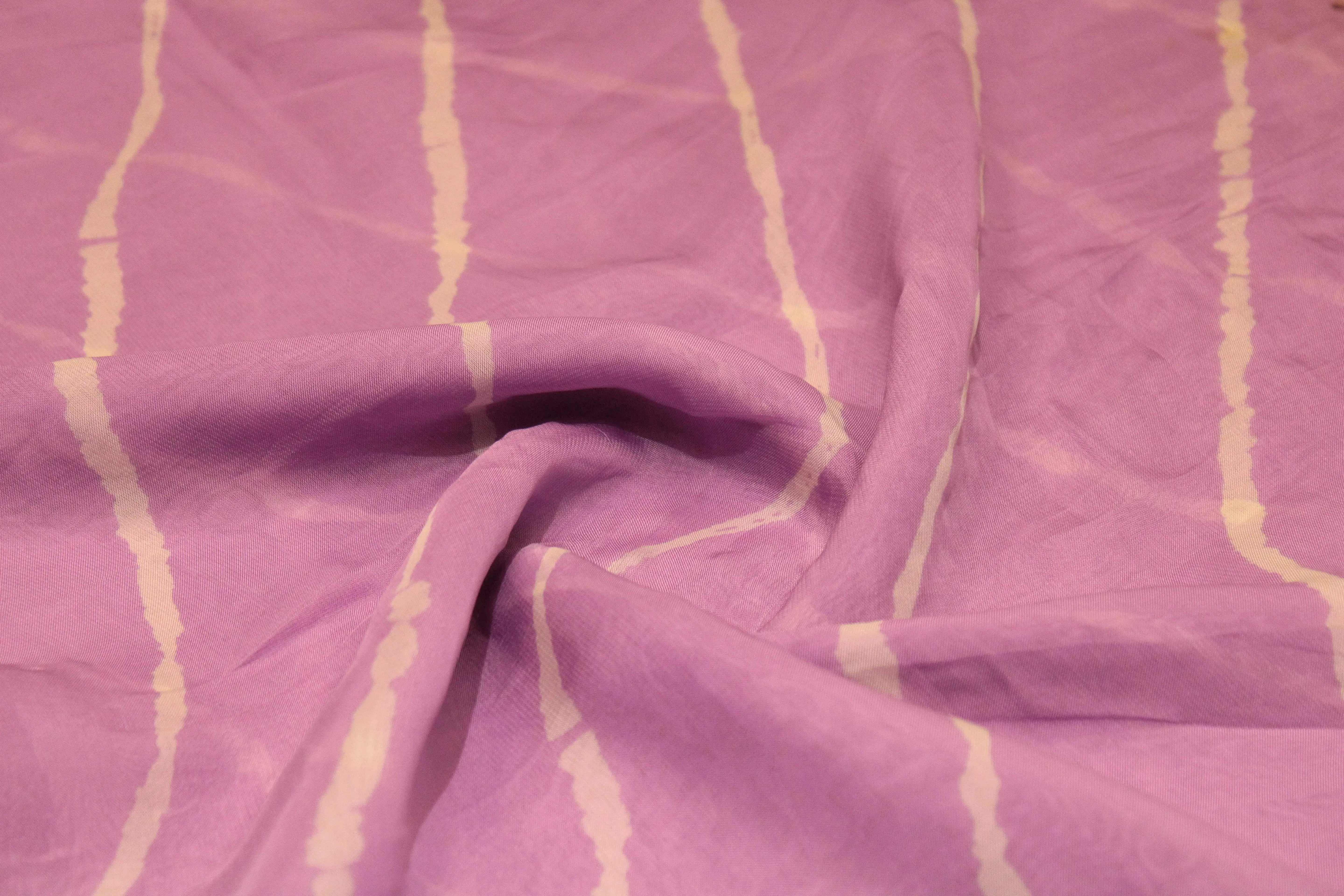Knots: Pure Organza Lehariya Fabric - Lavender - M'Foks