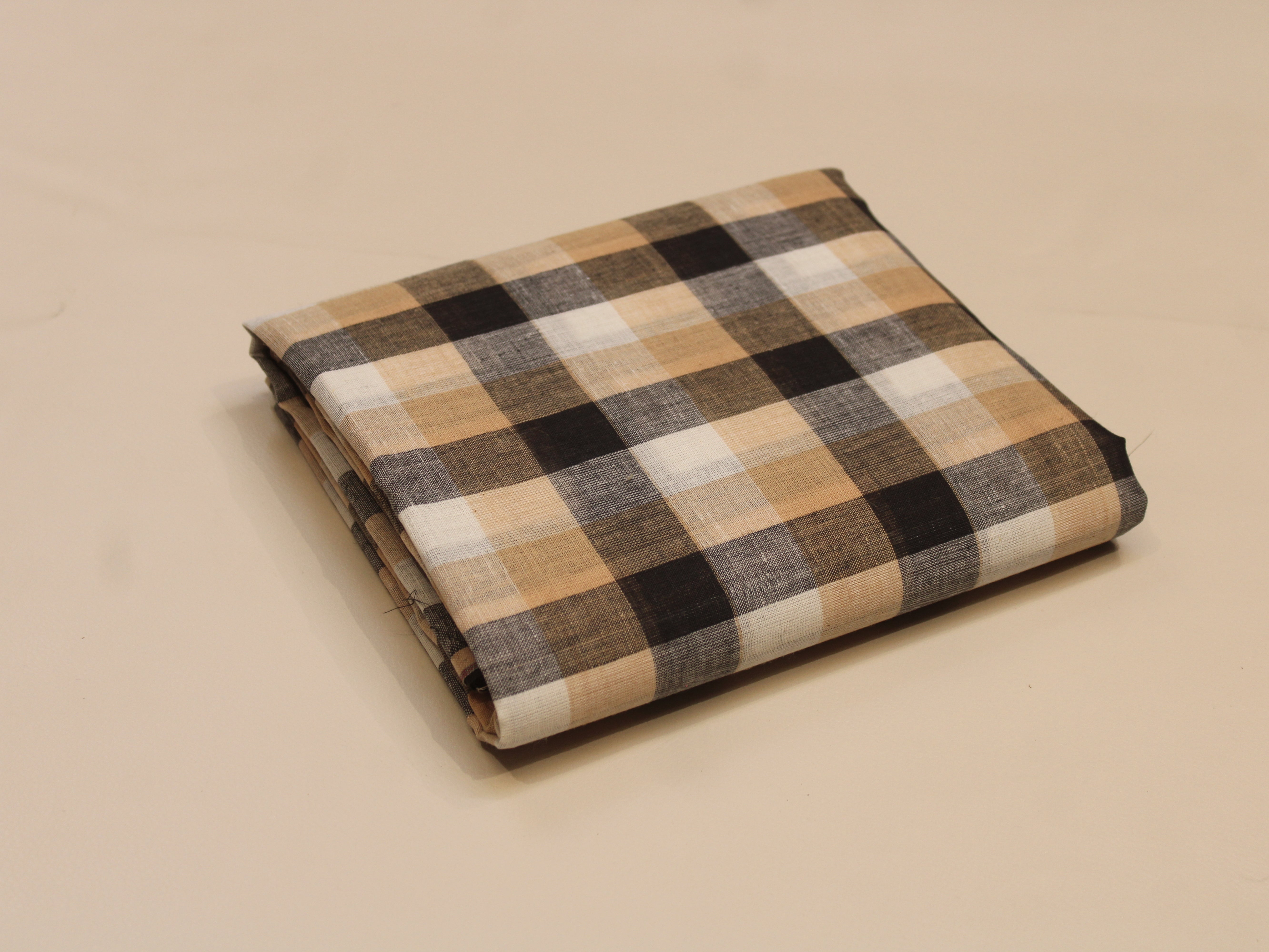 Pure Cotton Handloom Multi Checked Fabric 44 Inch | Mfoks