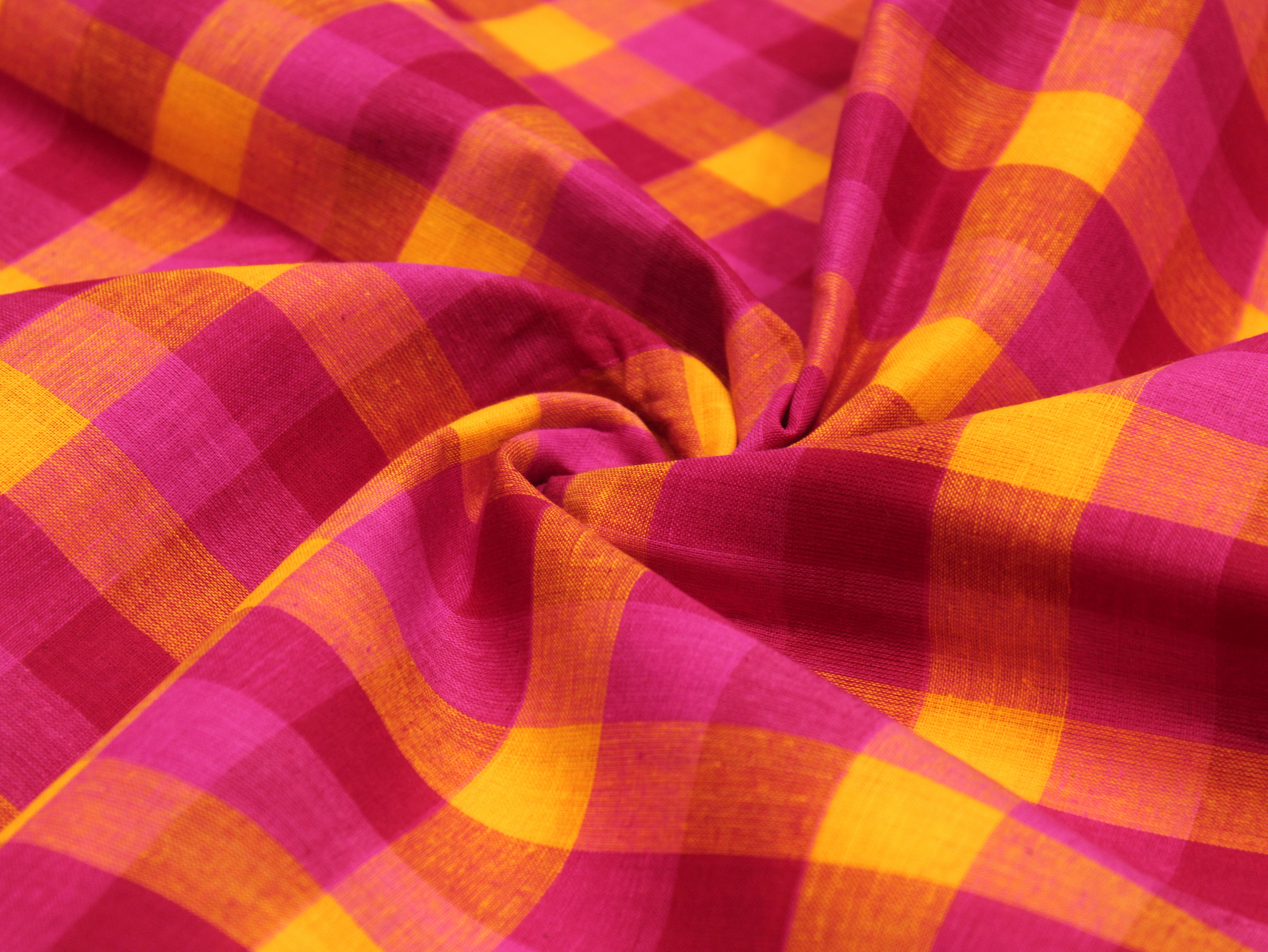 Pure Cotton Handloom Multi Checked Fabric 44 Inch | Mfoks
