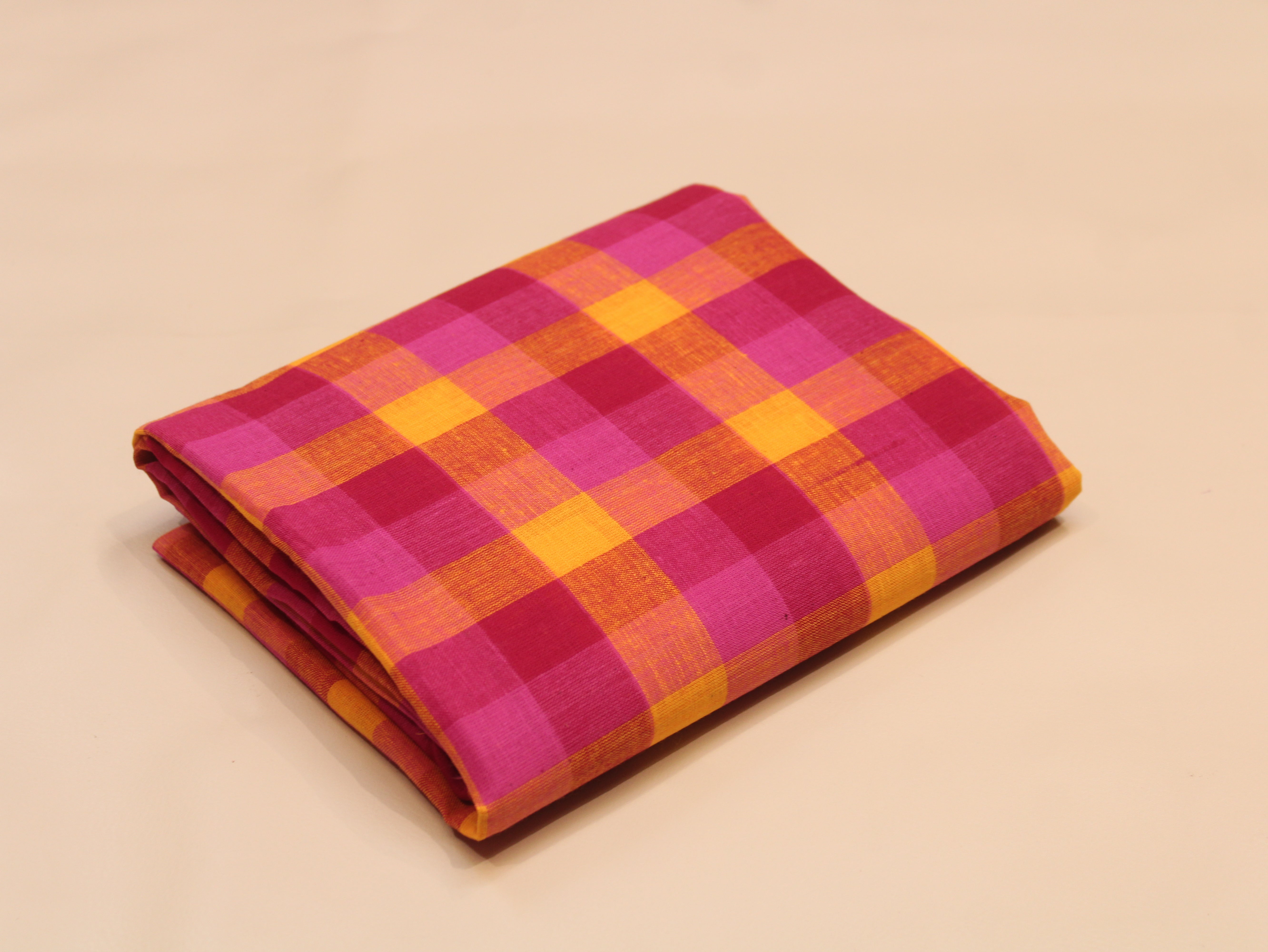 Pure Cotton Handloom Multi Checked Fabric 44 Inch | Mfoks