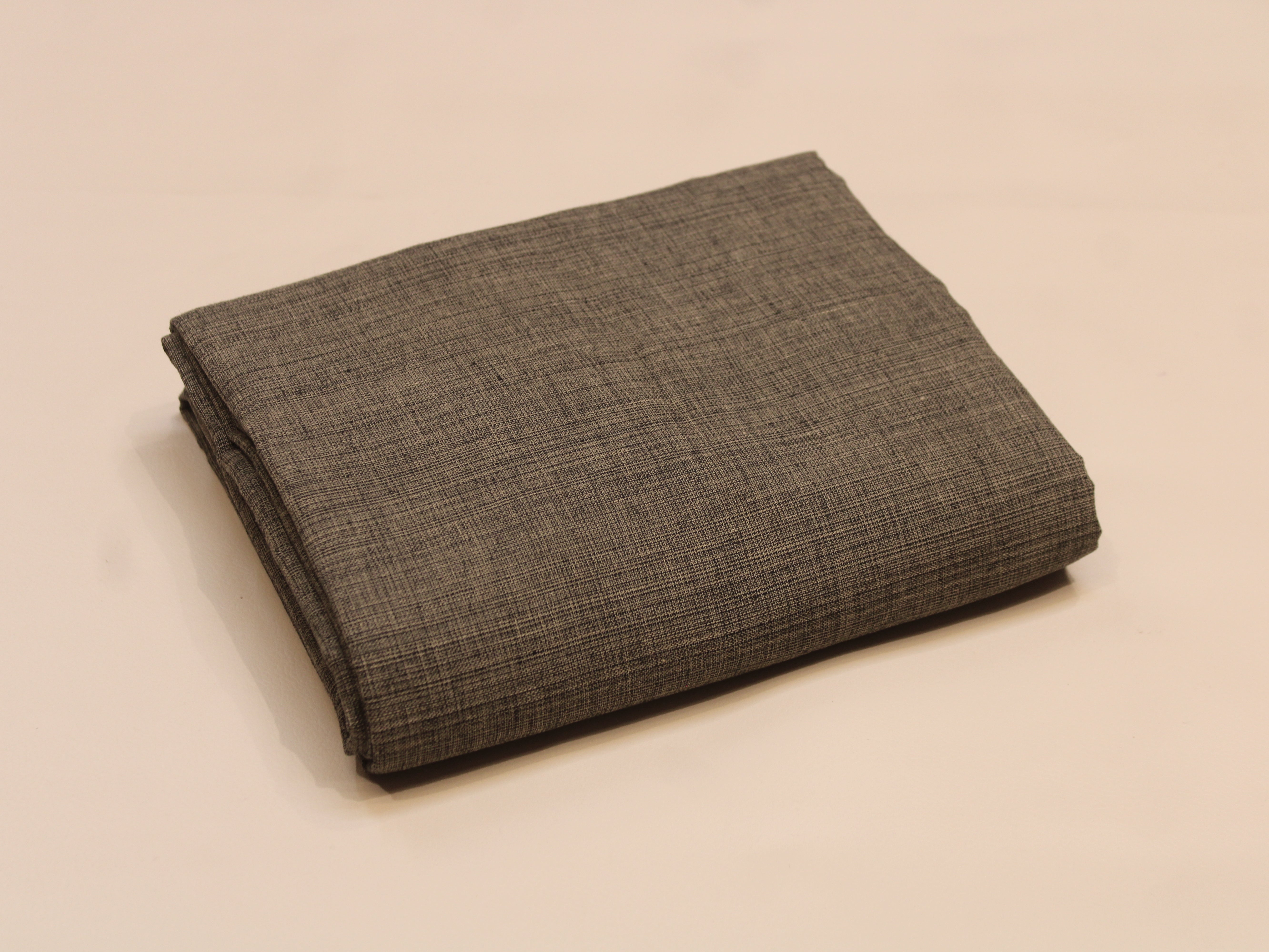 Pure Cotton Plain Handloom Fabric 44 Inches Width - Rustic Grey