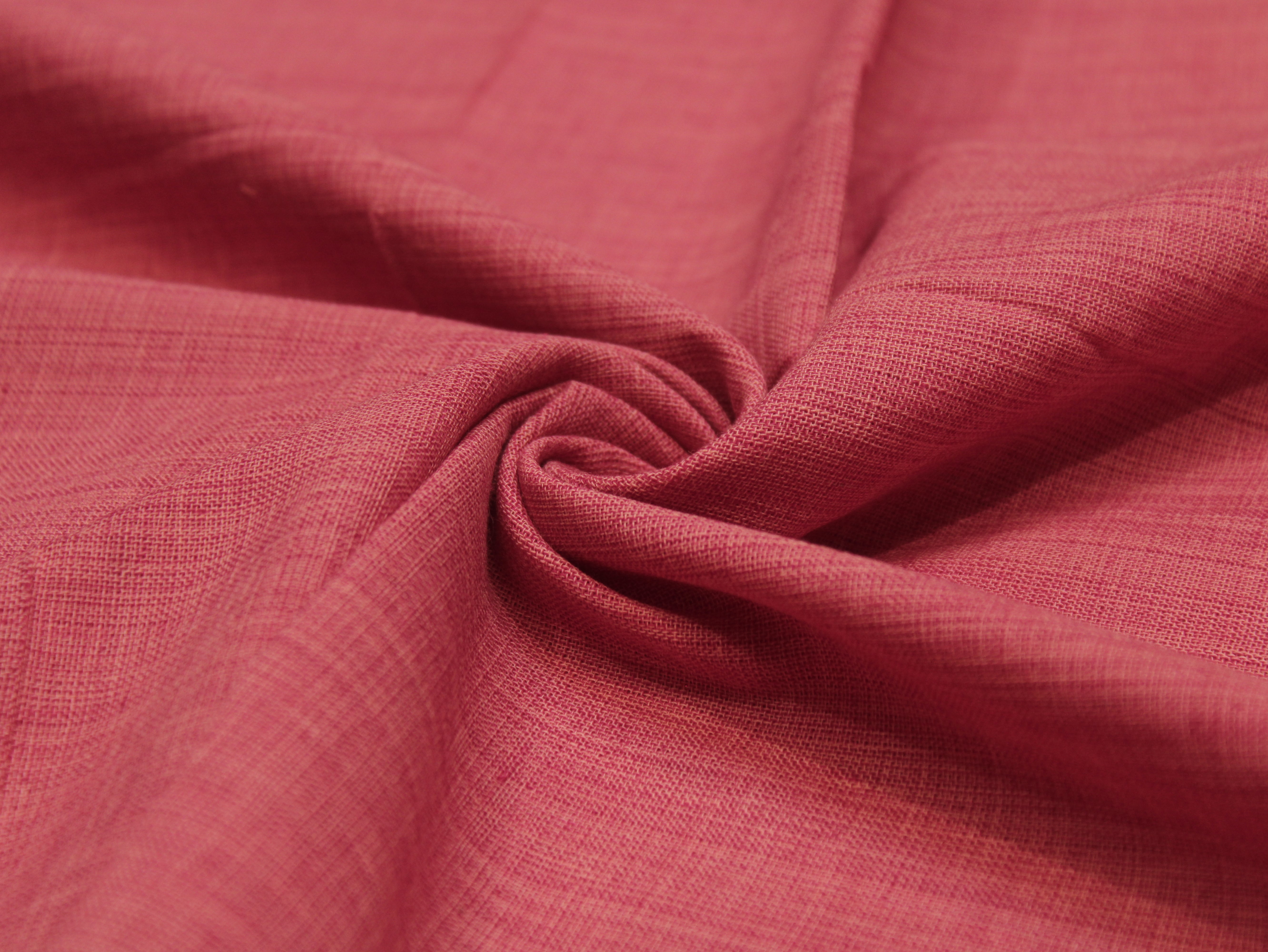 Pure Cotton Plain Handloom Fabric 44 Inches Width - Peach
