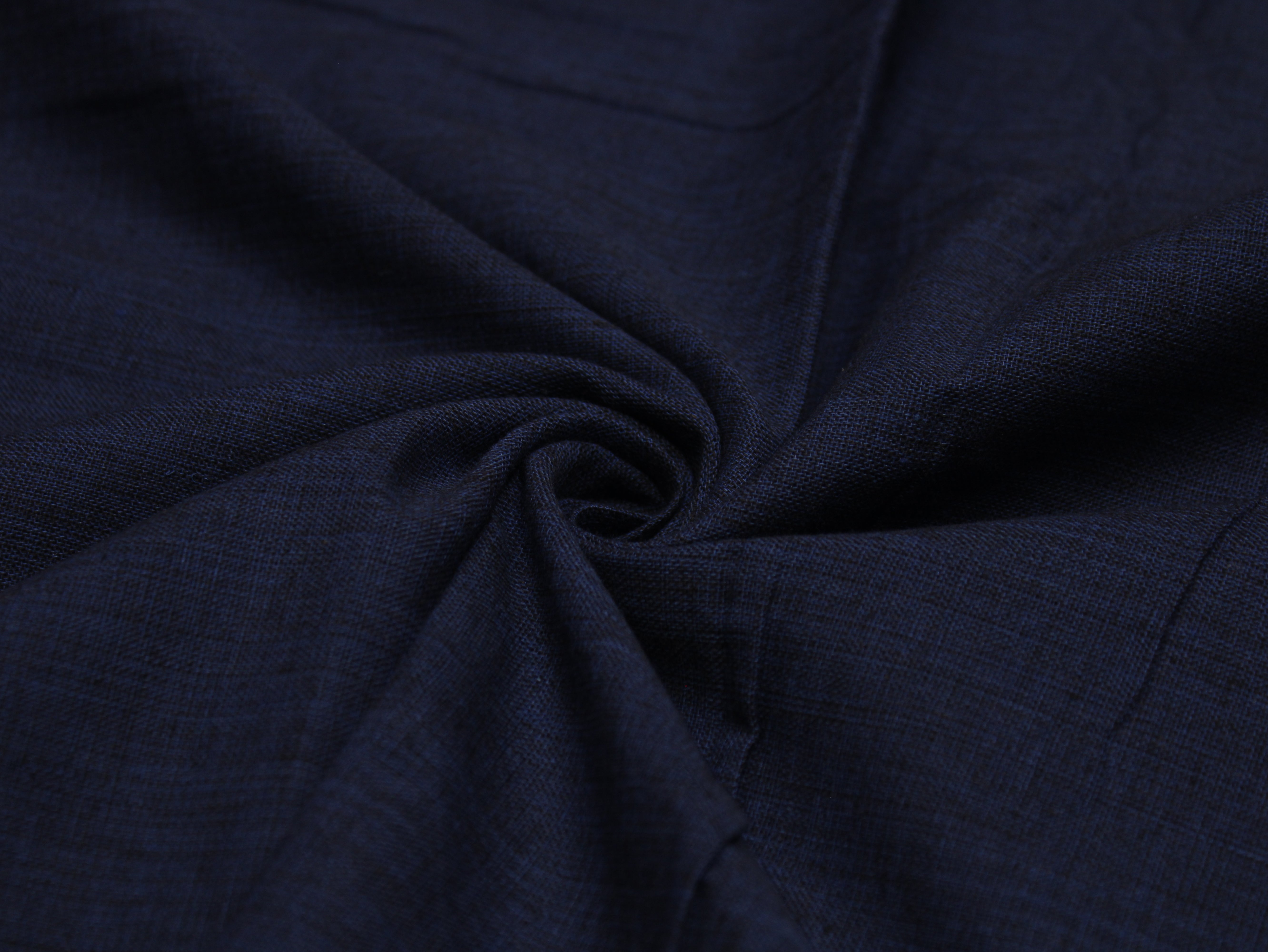 Pure Cotton Plain Handloom Fabric 44 Inches Width - Navy Blue