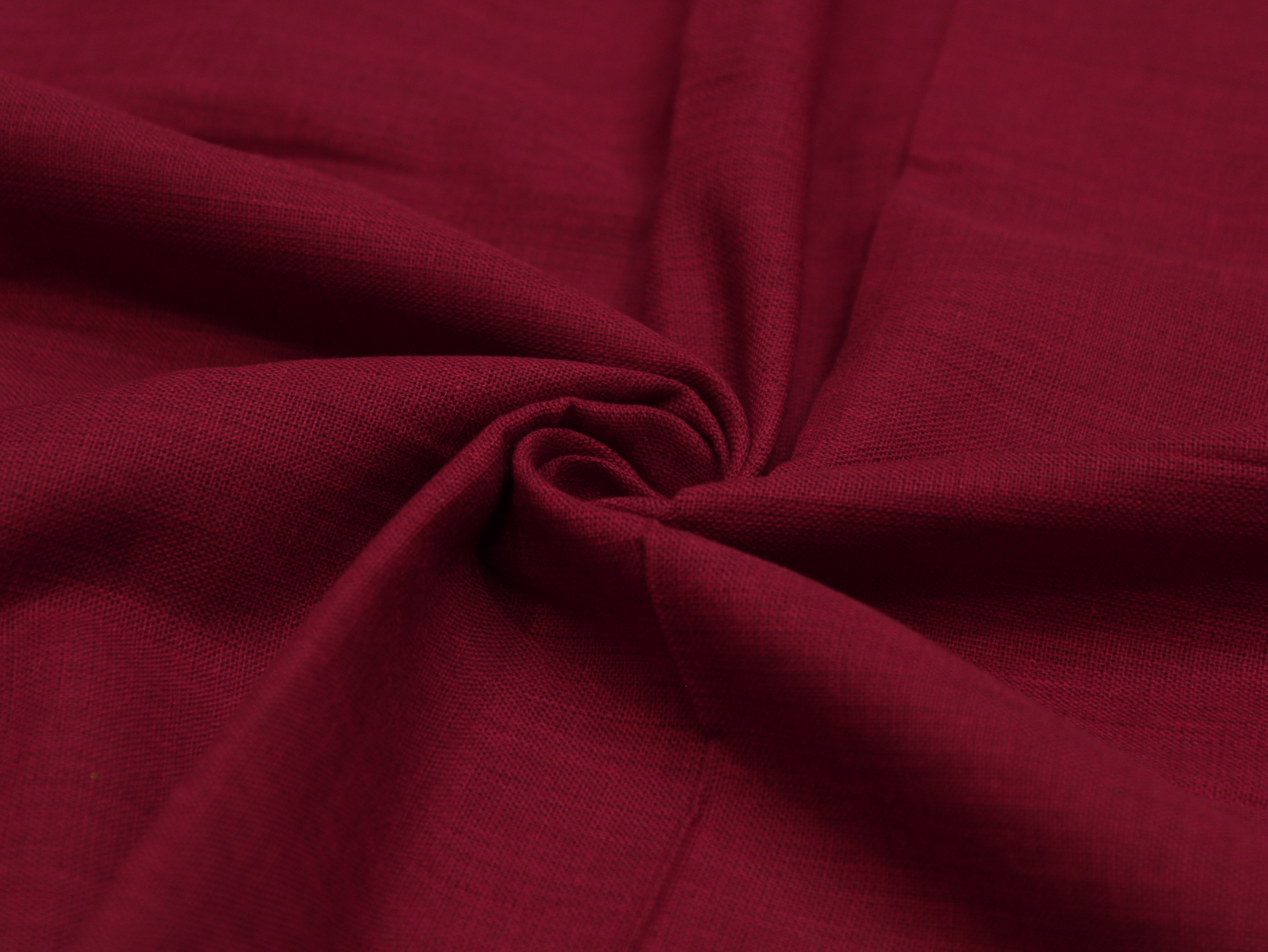 Pure Cotton Plain Handloom Fabric 44 Inches Width - Red