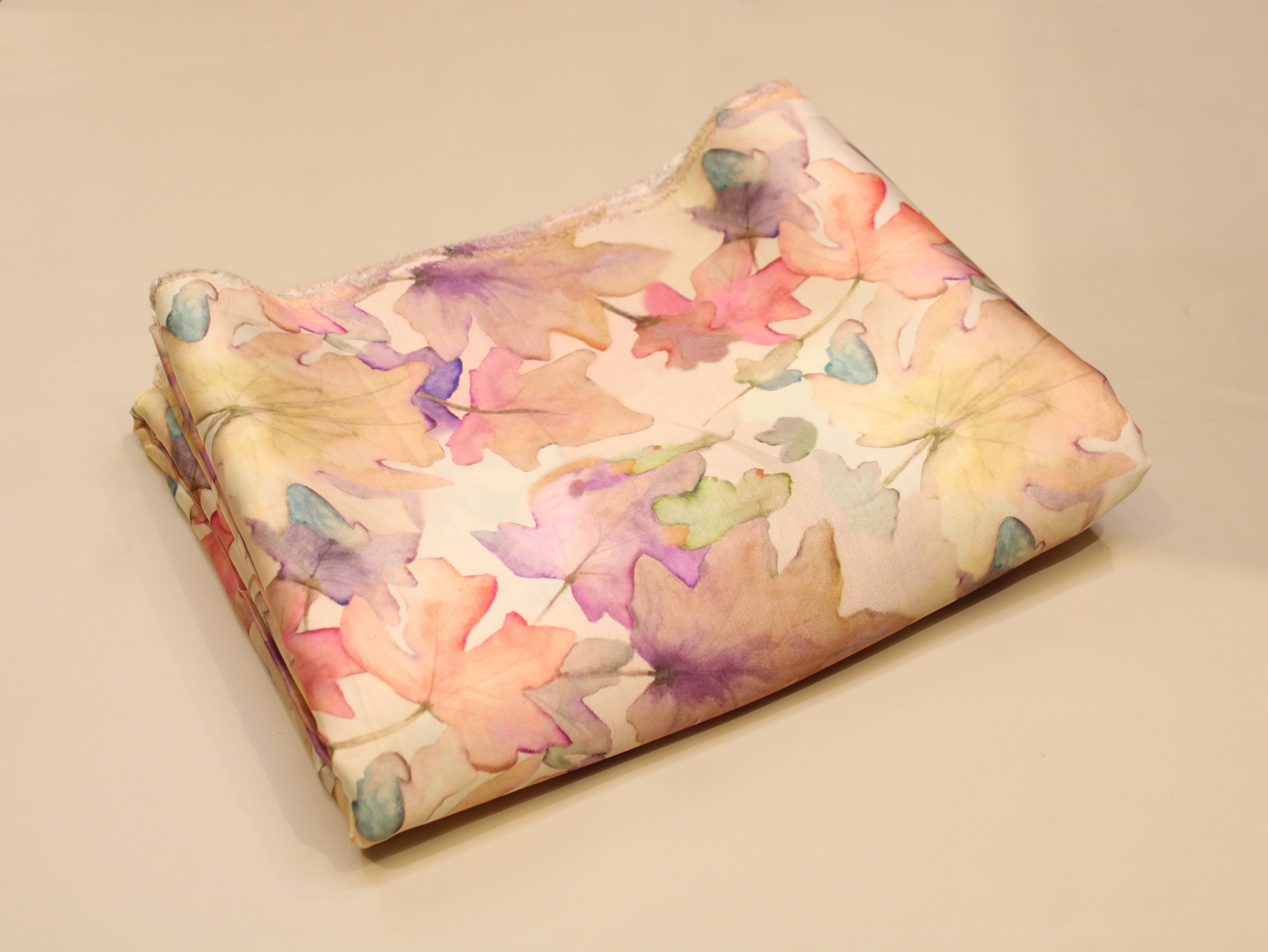 Satin-Linen Texture Digital Printed Fabric | Premium Luxury Ethnic Wear Fabric