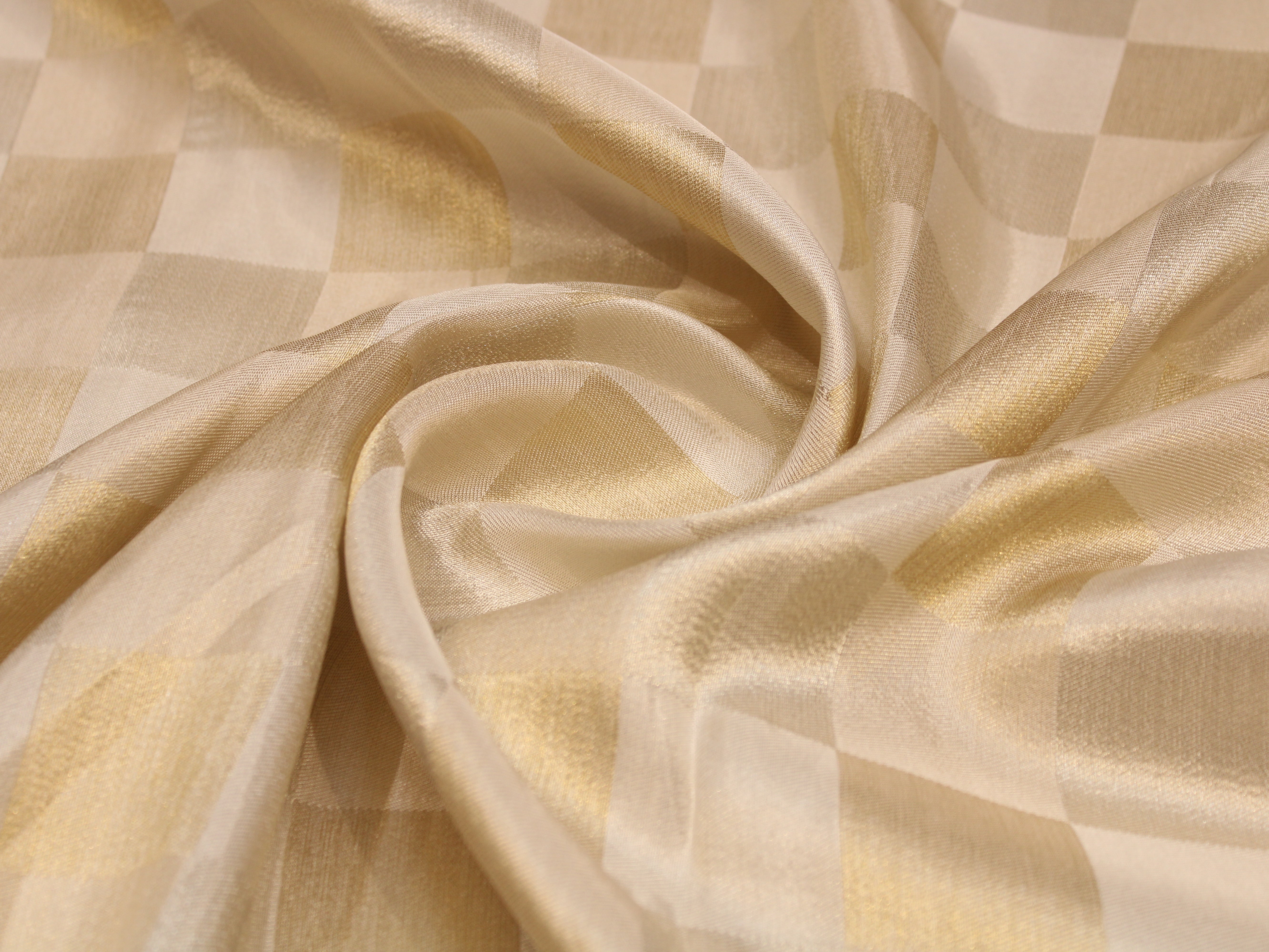 Dyeable Tissue Silk Jacquard Fabric 44 Inches | Premium Luxury Ethnic Wear Fabric