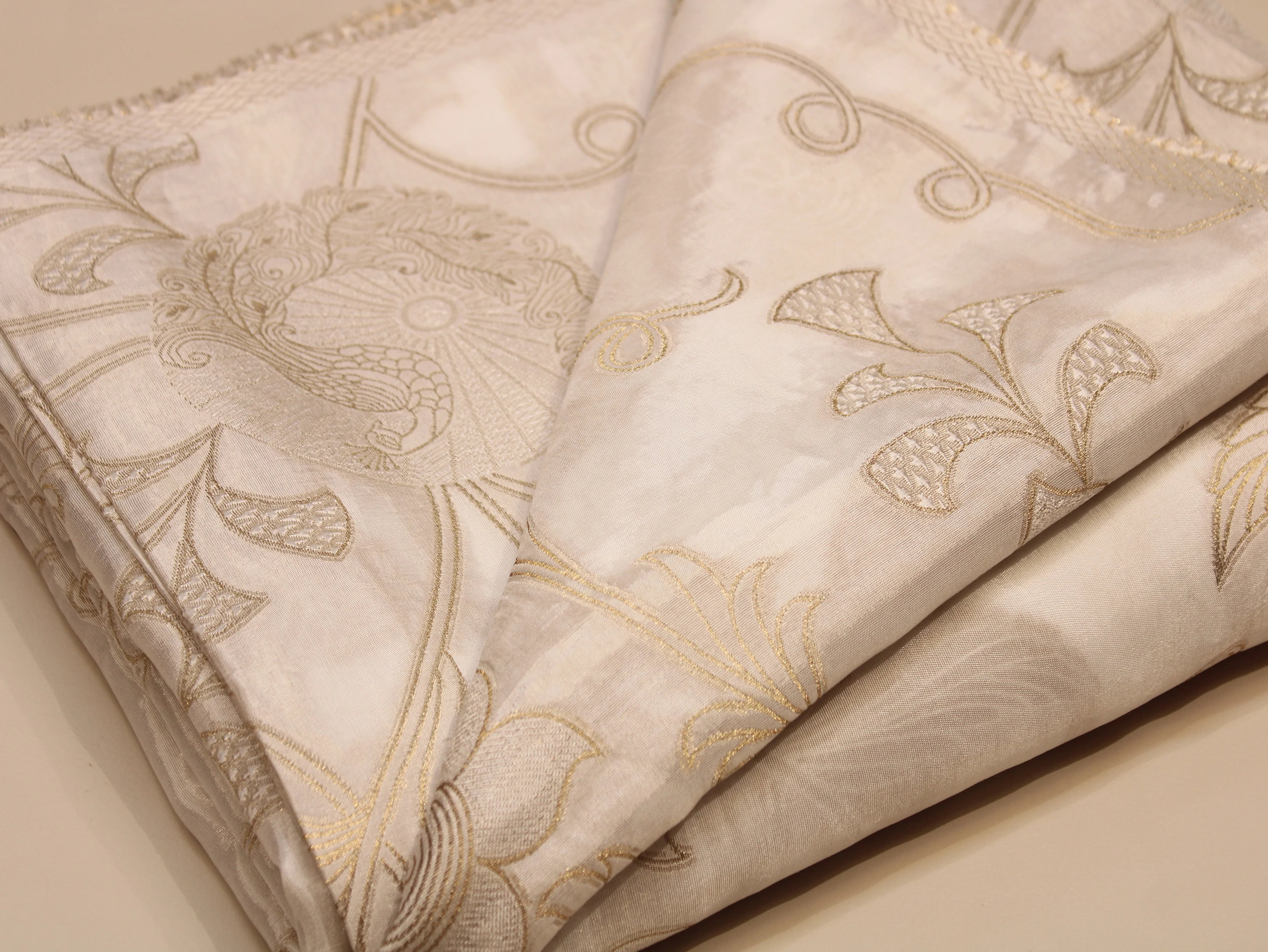 Dyeable Dola Silk Jacquard Fabric | Premium Heavy Silk Ethnic Wear Fabric
