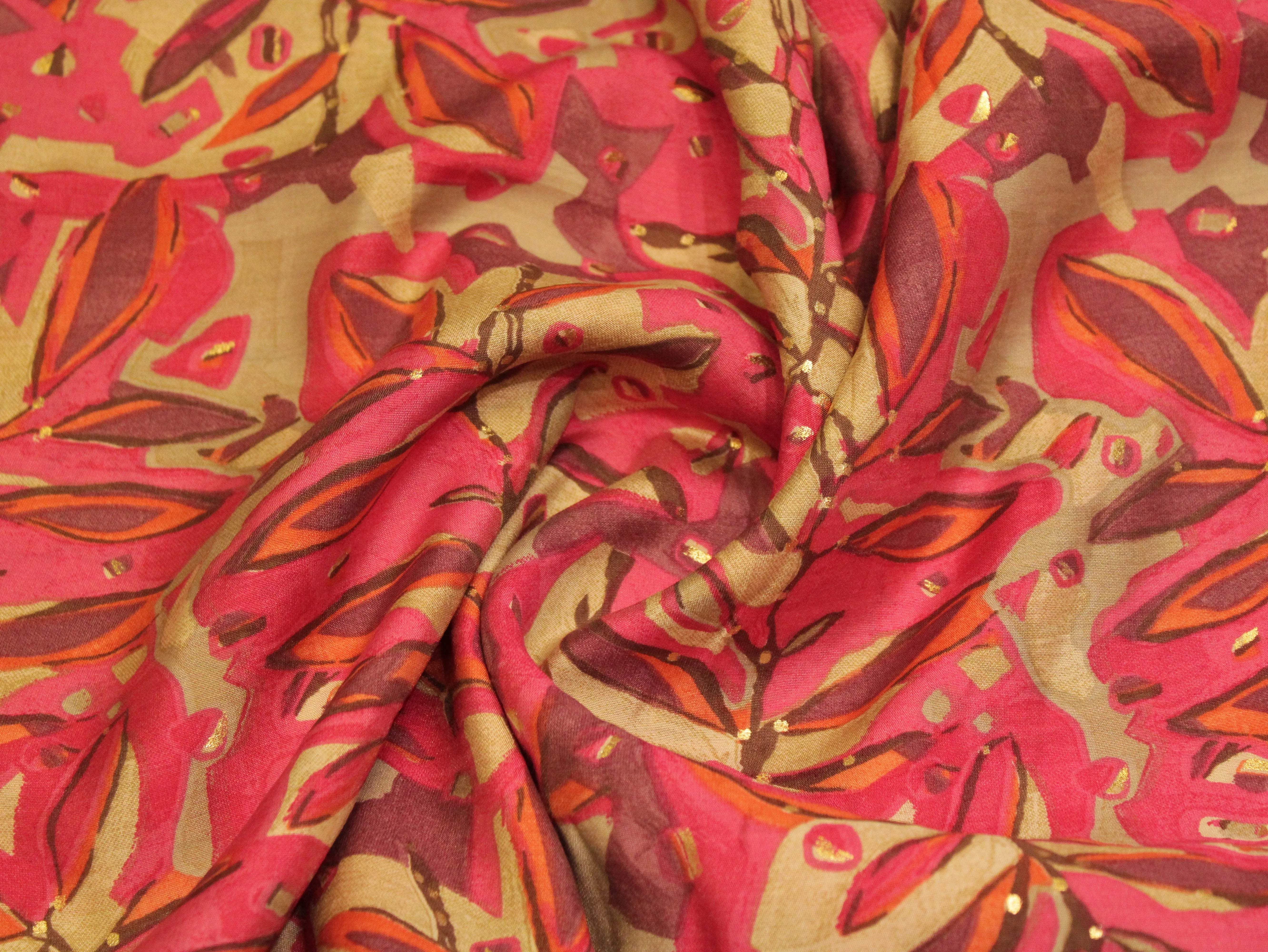Loud : Digital Print Muslin Silk Fabric - M'Foks