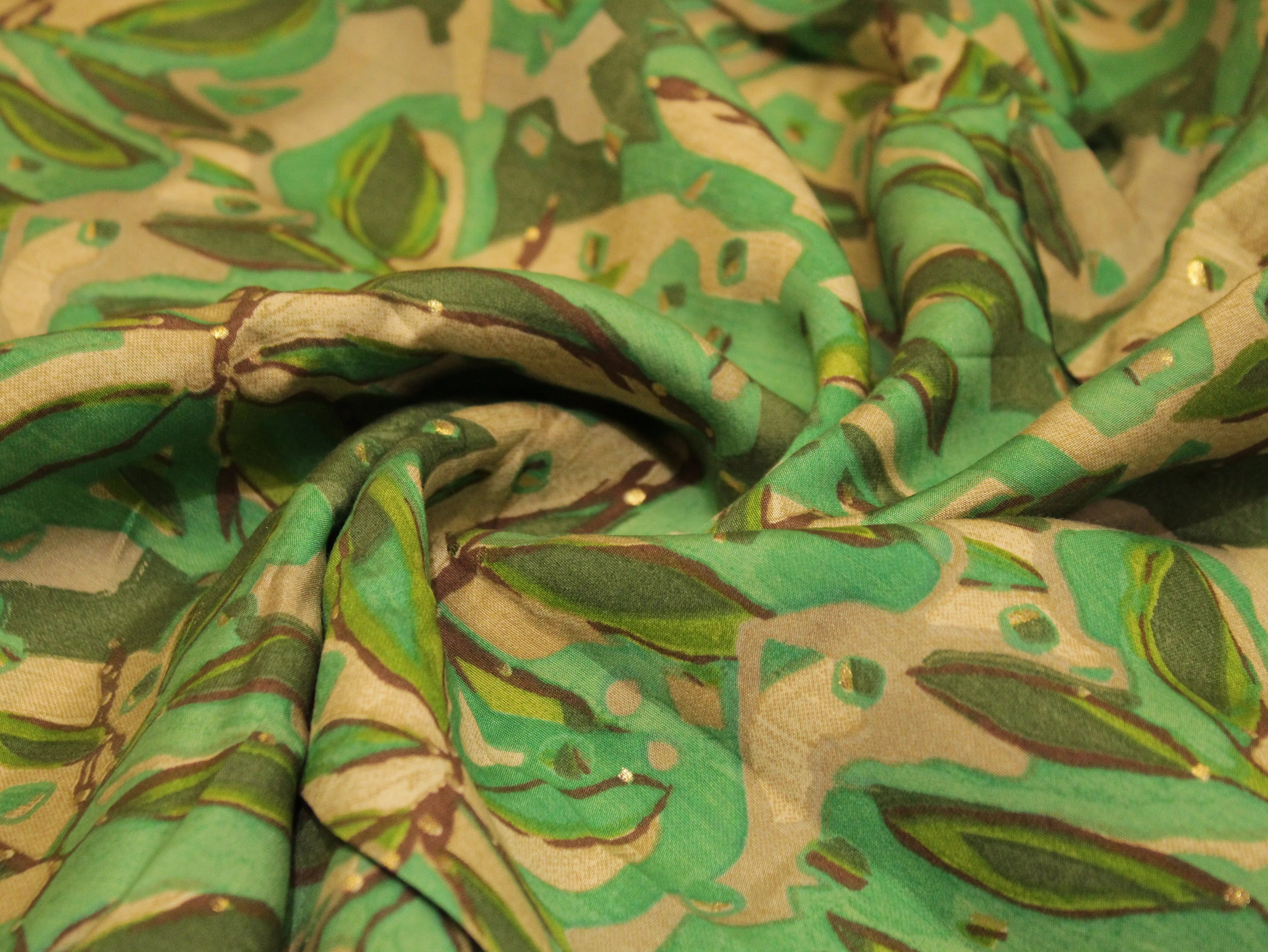 Loud : Digital Print Muslin Silk Fabric