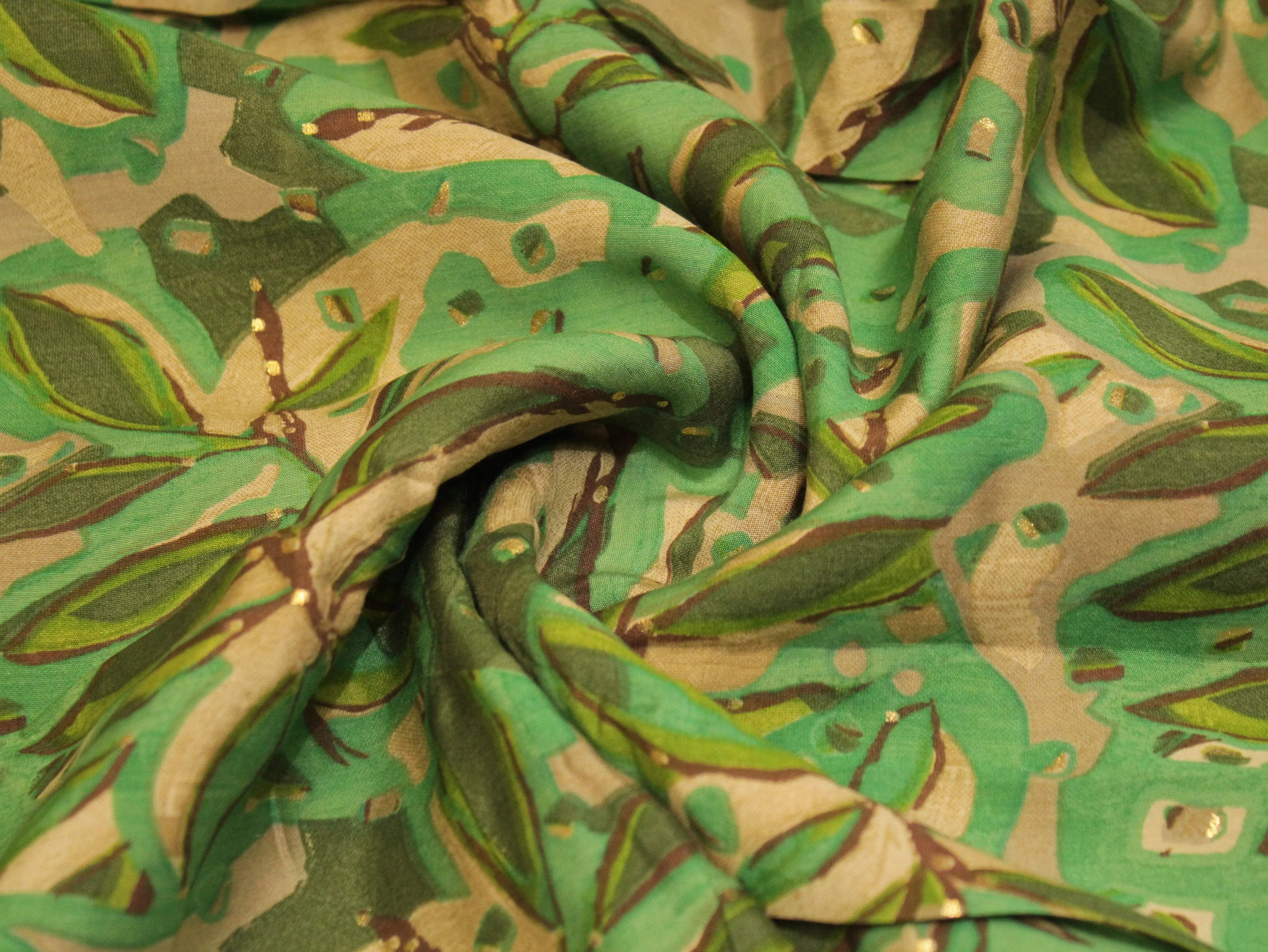 Chanderi Digital Print Fabric - M'Foks