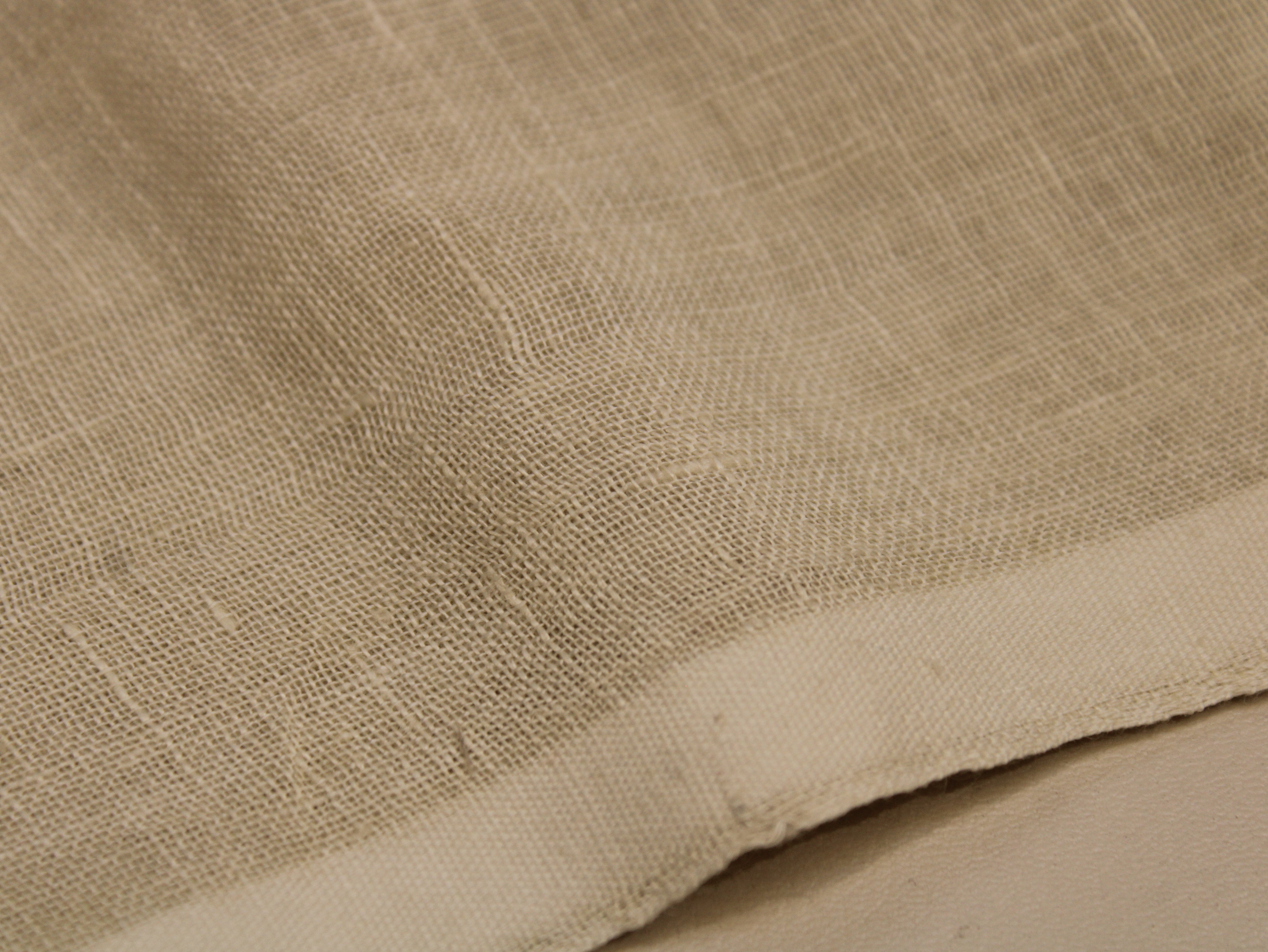 Pure Cotton Linen Blended Fabric Beige 44 Inches | Premium Natural Fiber Ethnic Wear Fabric