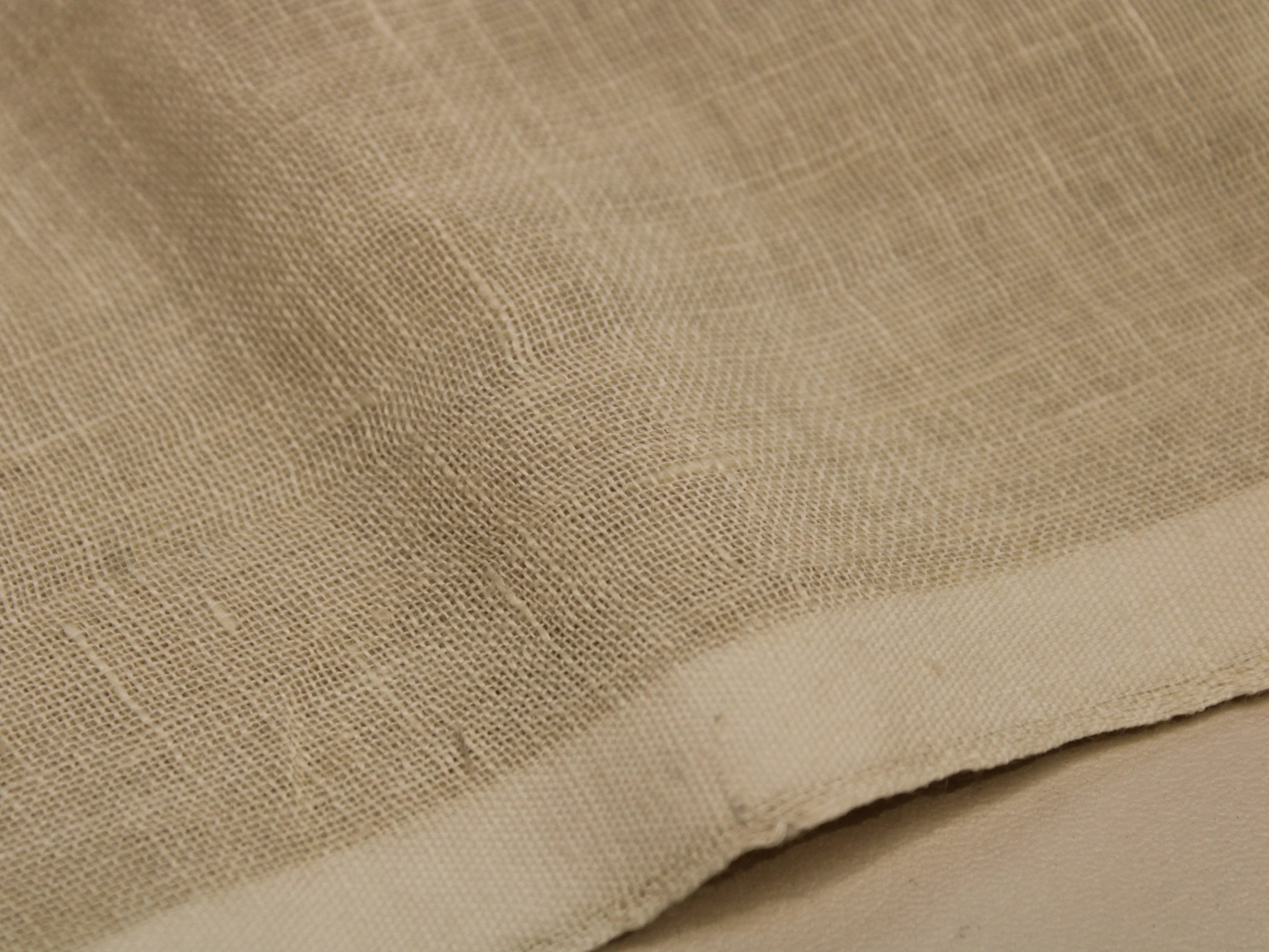 Pure Cotton Linen Blended Fabric Beige 44 Inches | Premium Natural Fiber Ethnic Wear Fabric